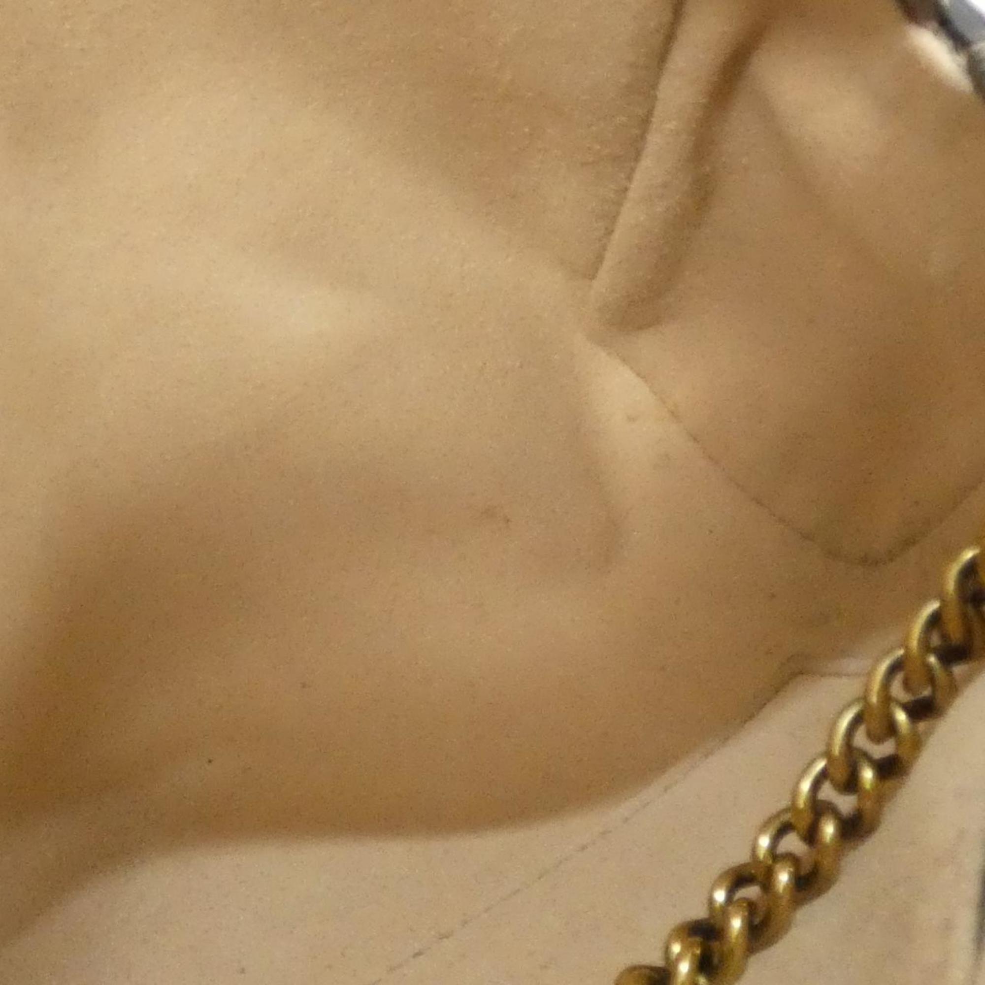Gucci Beige Light Brown Gg Supreme Canvas Leather Shoulder Bag (Pre-Owned)