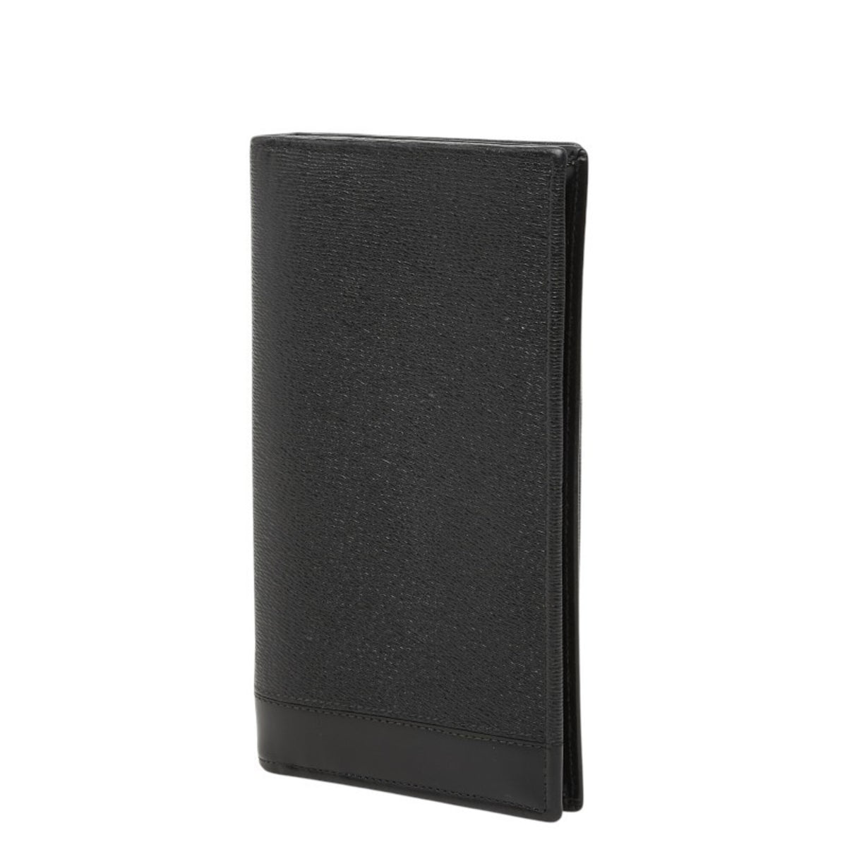 Bvlgari Black Leather Long Wallet (Bi-Fold) (Pre-Owned)