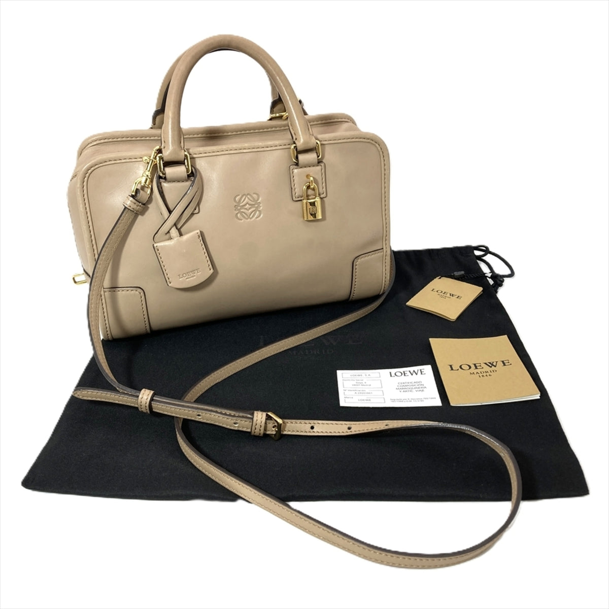 Loewe Beige Leather Handbag (Pre-Owned)