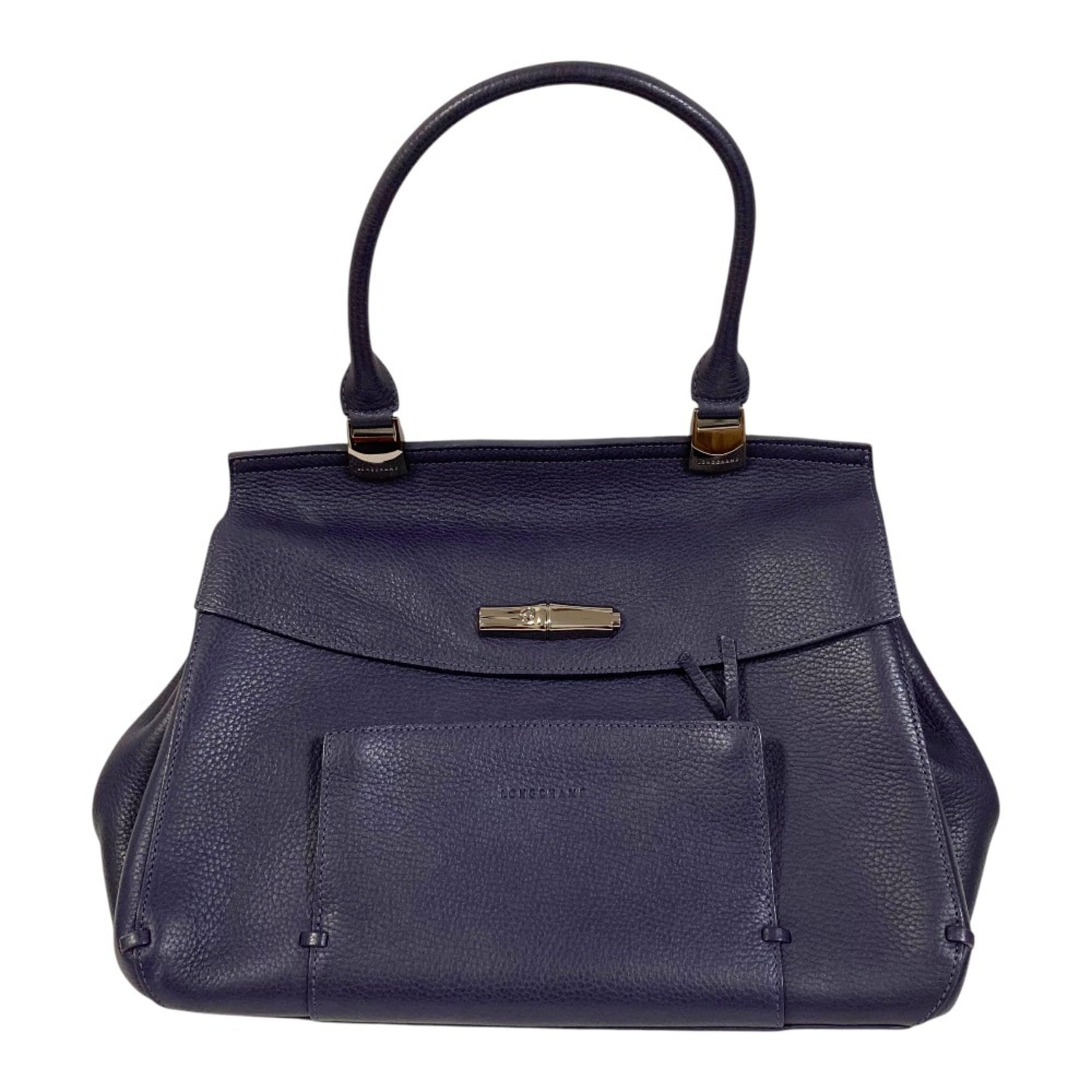 Longchamp Purple Handbag Tote Bag (Pre-Owned)