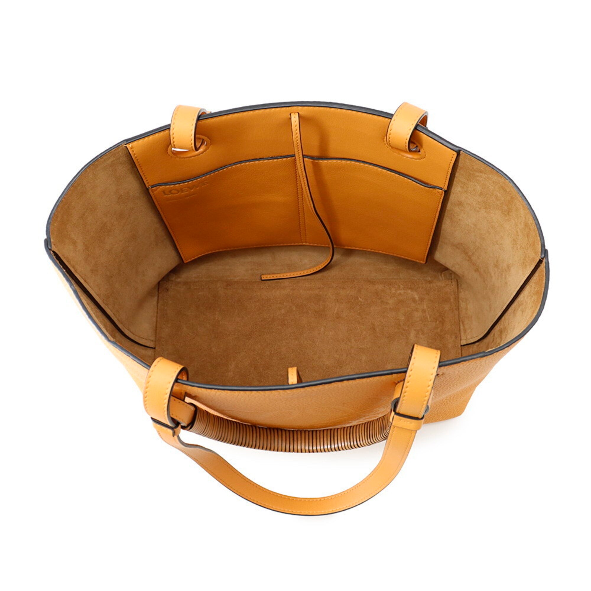 Loewe Yellow Leather Handbag Shoulder Bag Tote Bag (Pre-Owned)
