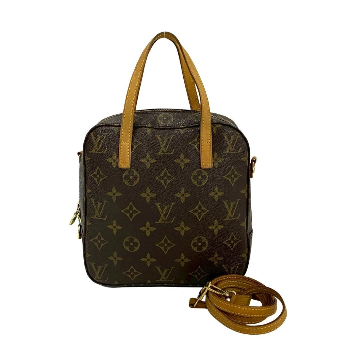 Louis Vuitton Brown Leather Pvc Shoulder Bag (Pre-Owned)