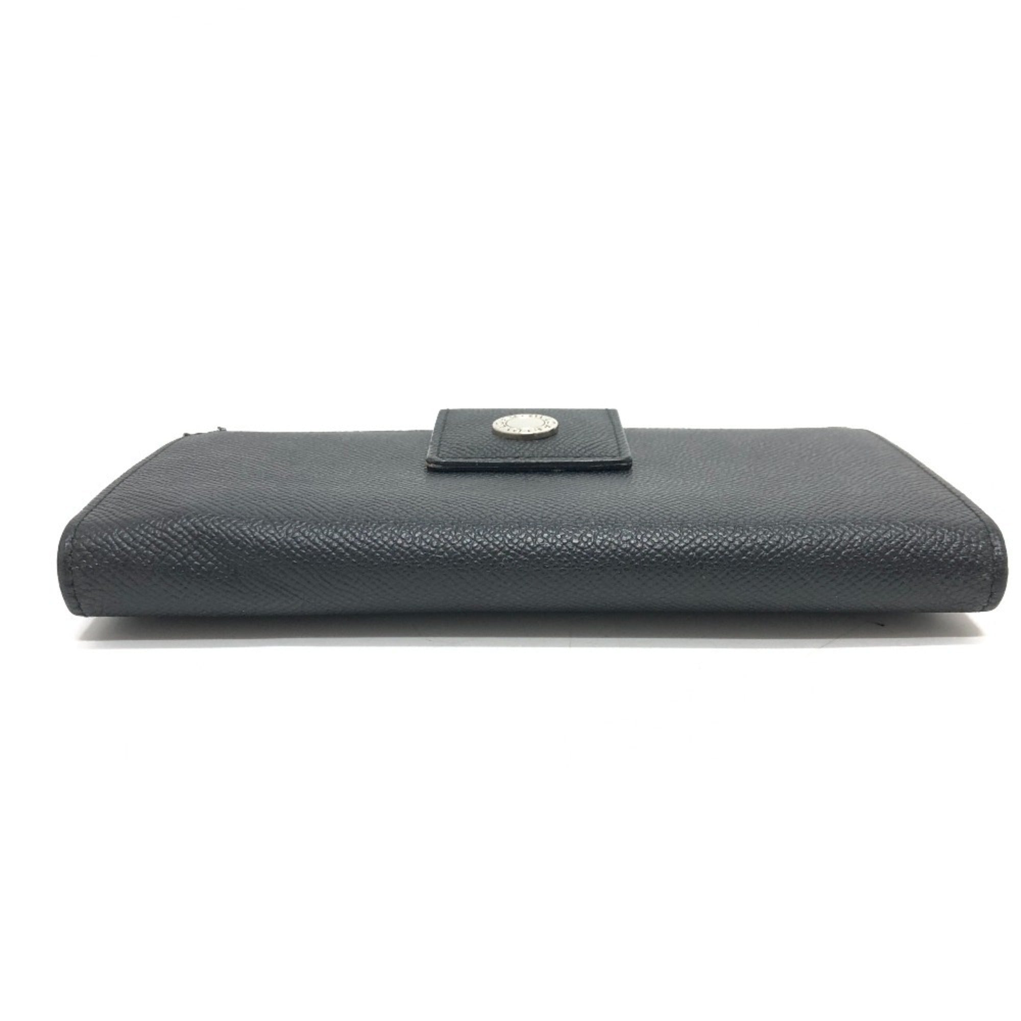 Bvlgari Black Leather Long Wallet (Bi-Fold) (Pre-Owned)