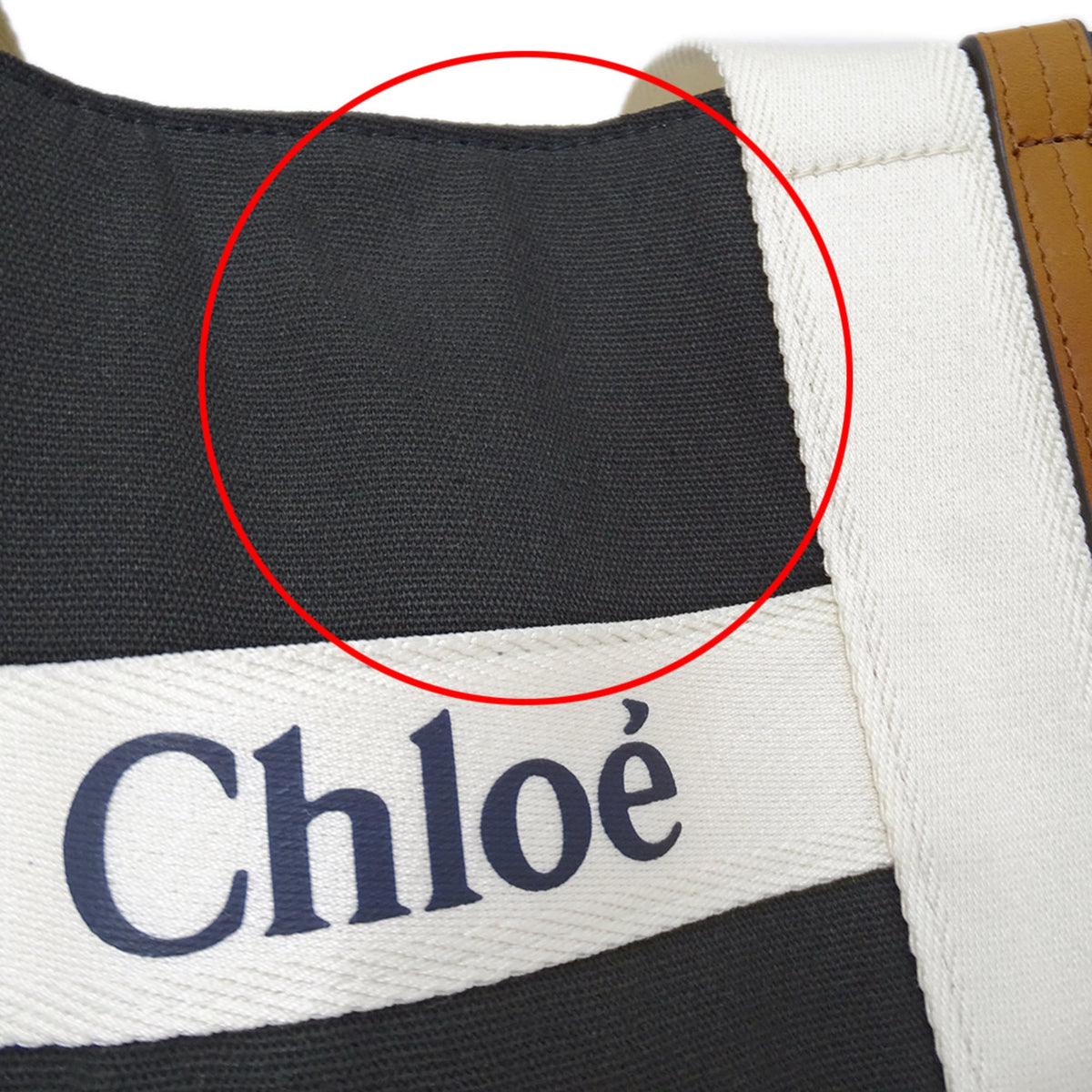 Chloé Black Canvas Shoulder Bag Tote Bag (Pre-Owned)