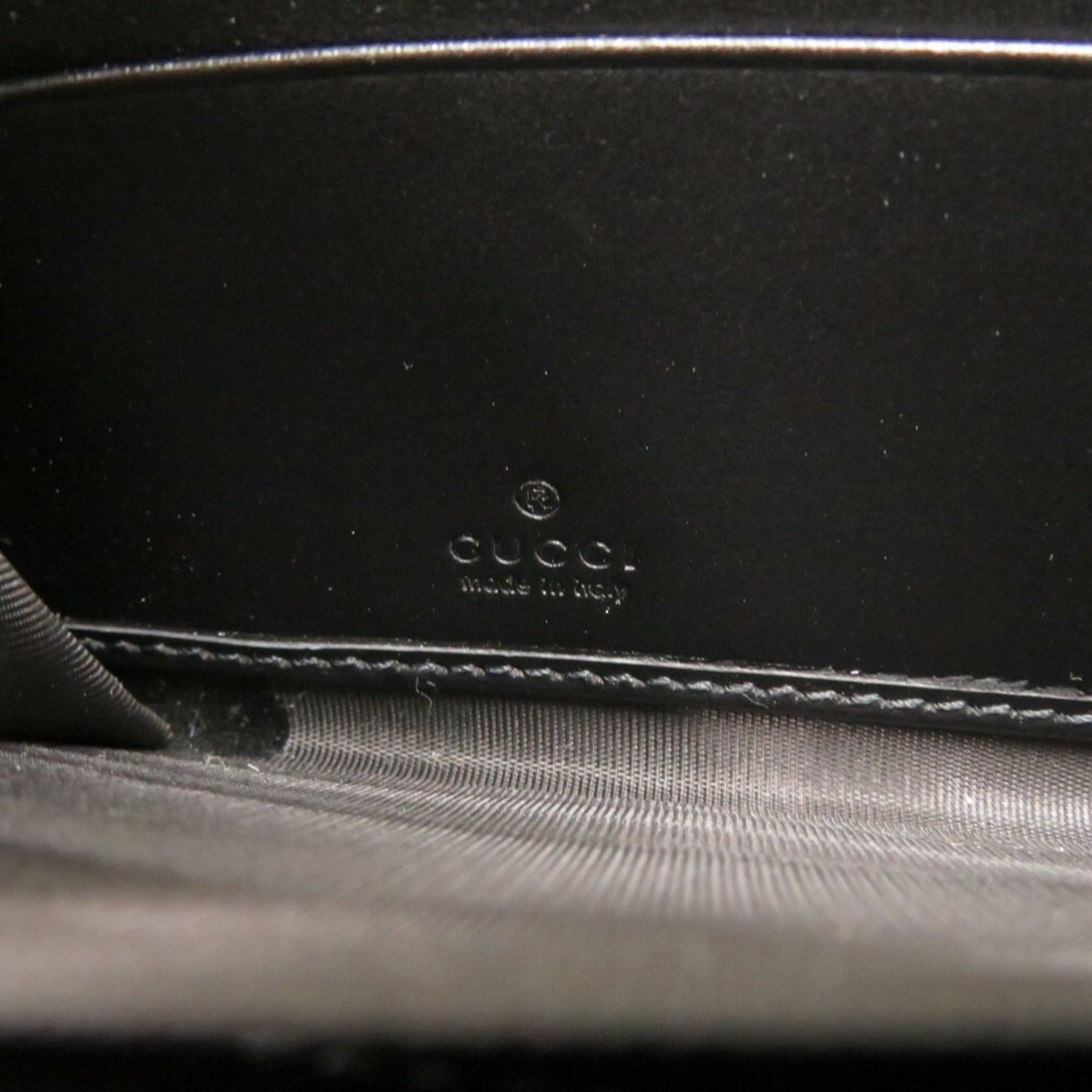 Gucci Black Leather Long Wallet (Bi-Fold) (Pre-Owned)