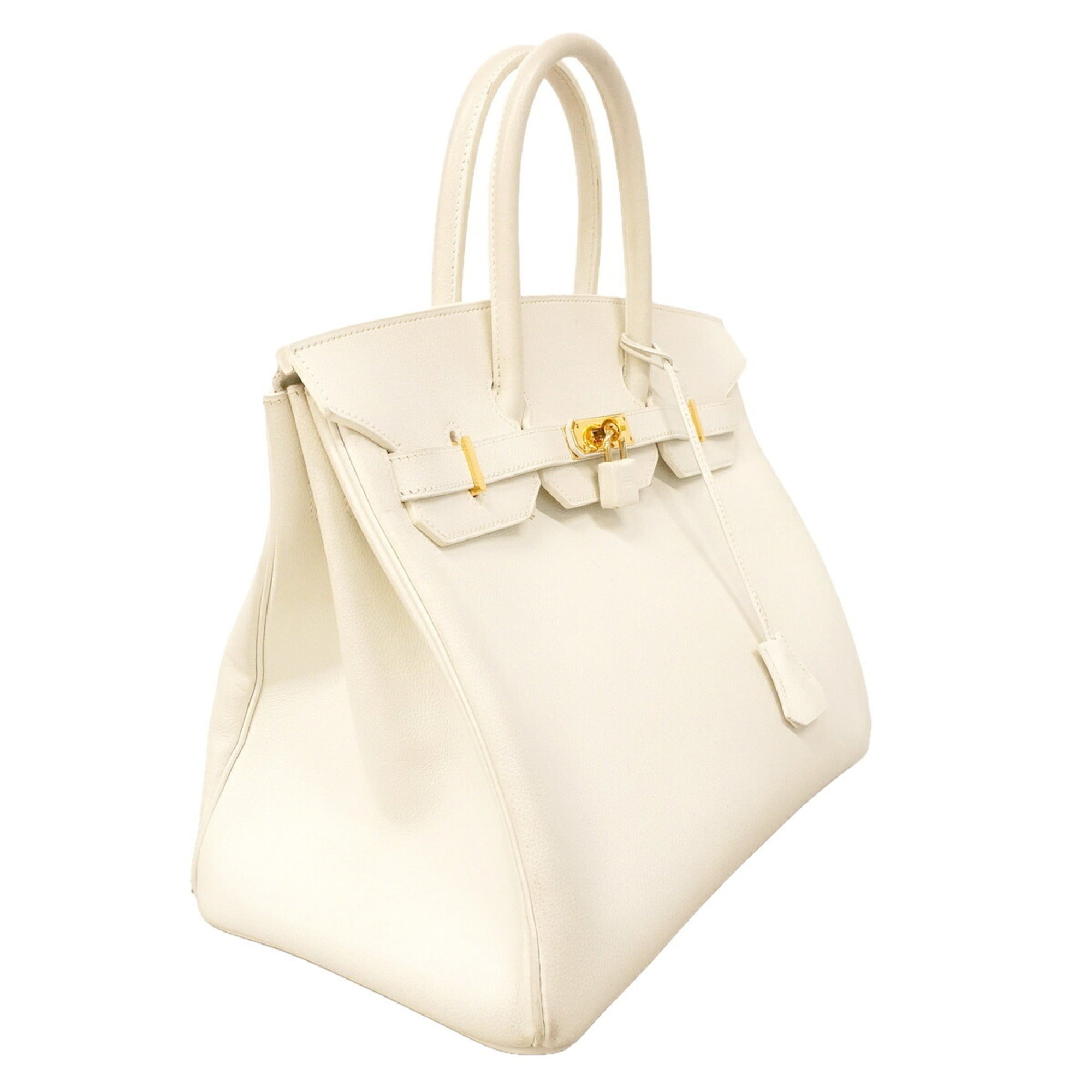 Hermes White Courchevel Leather Handbag (Pre-Owned)