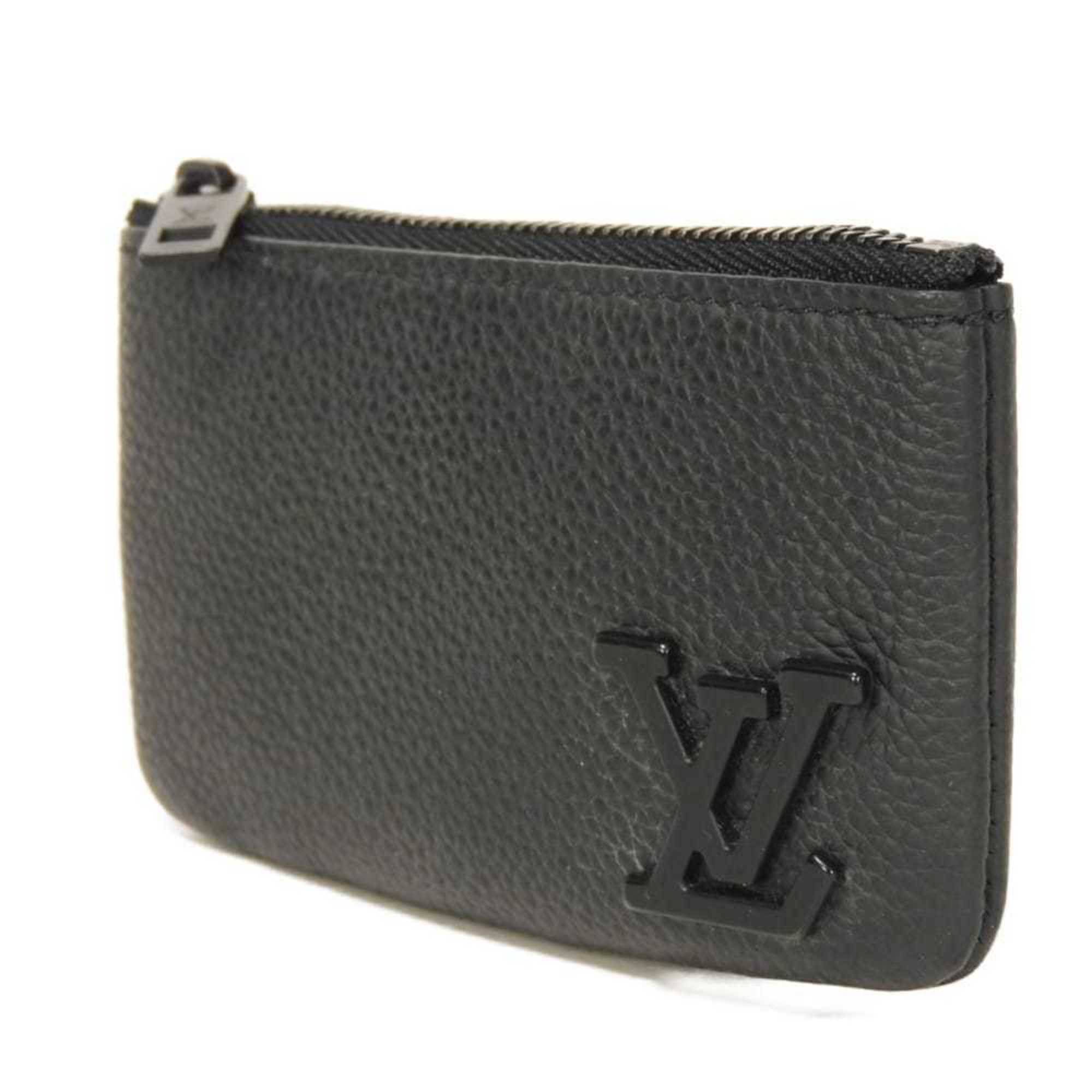 Louis Vuitton Noir Leather Coin Purse/Coin Case (Pre-Owned)