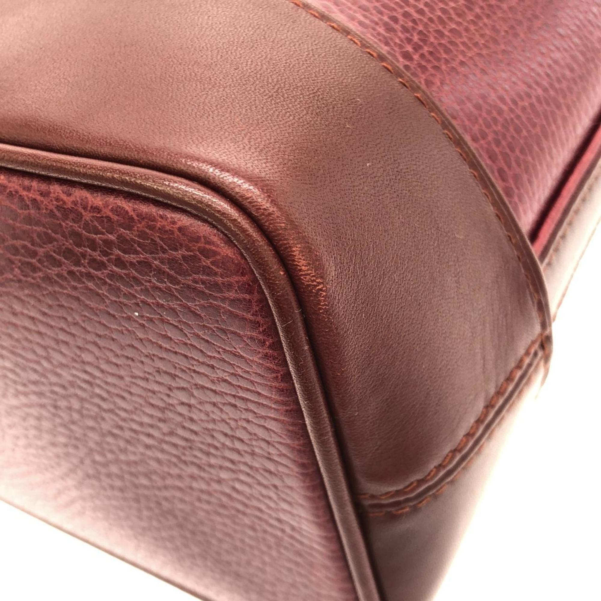 Cartier Bordeaux Leather Shoulder Bag (Pre-Owned)