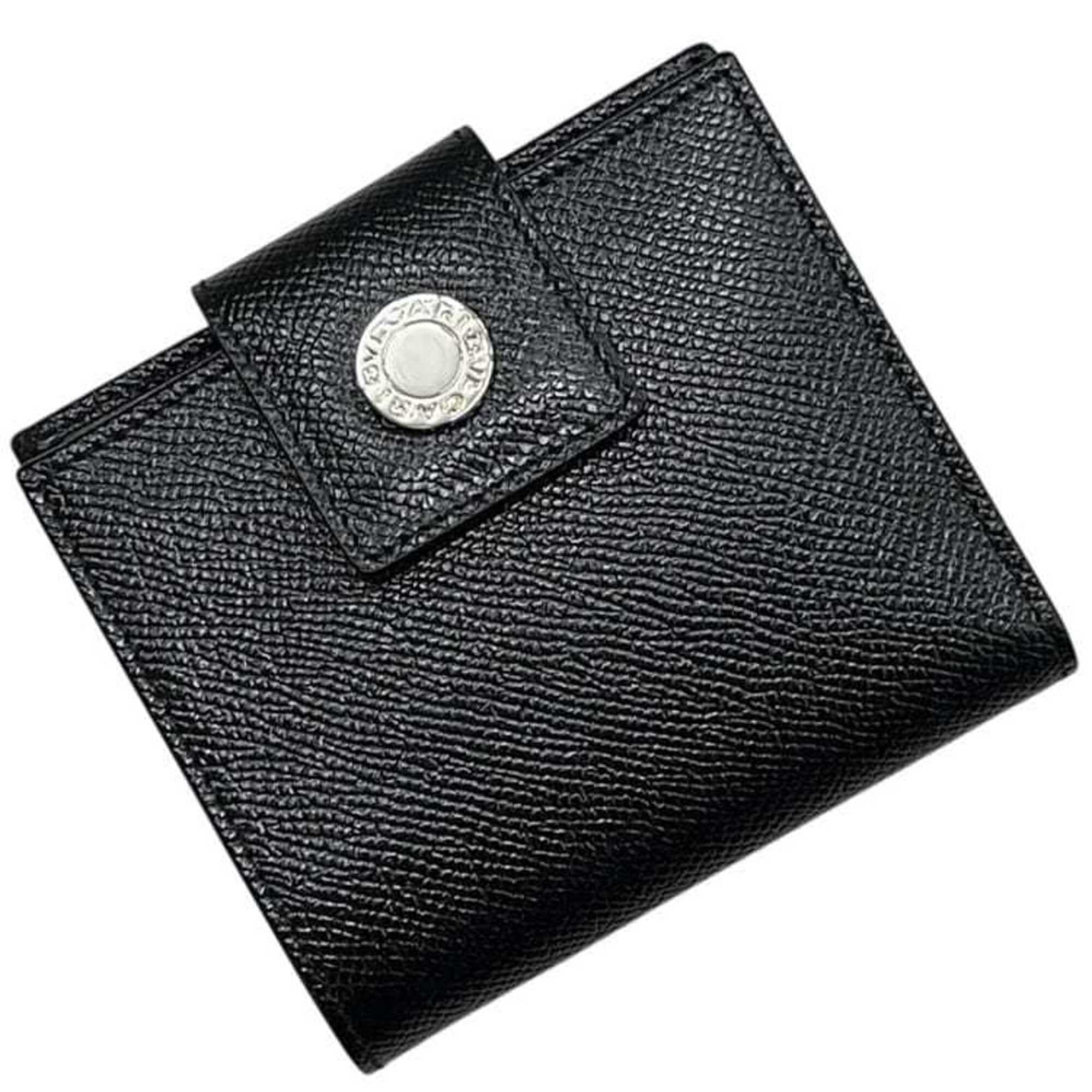 Bvlgari Bvlgari Bvlgari Black Leather Wallet (Bi-Fold) (Pre-Owned)