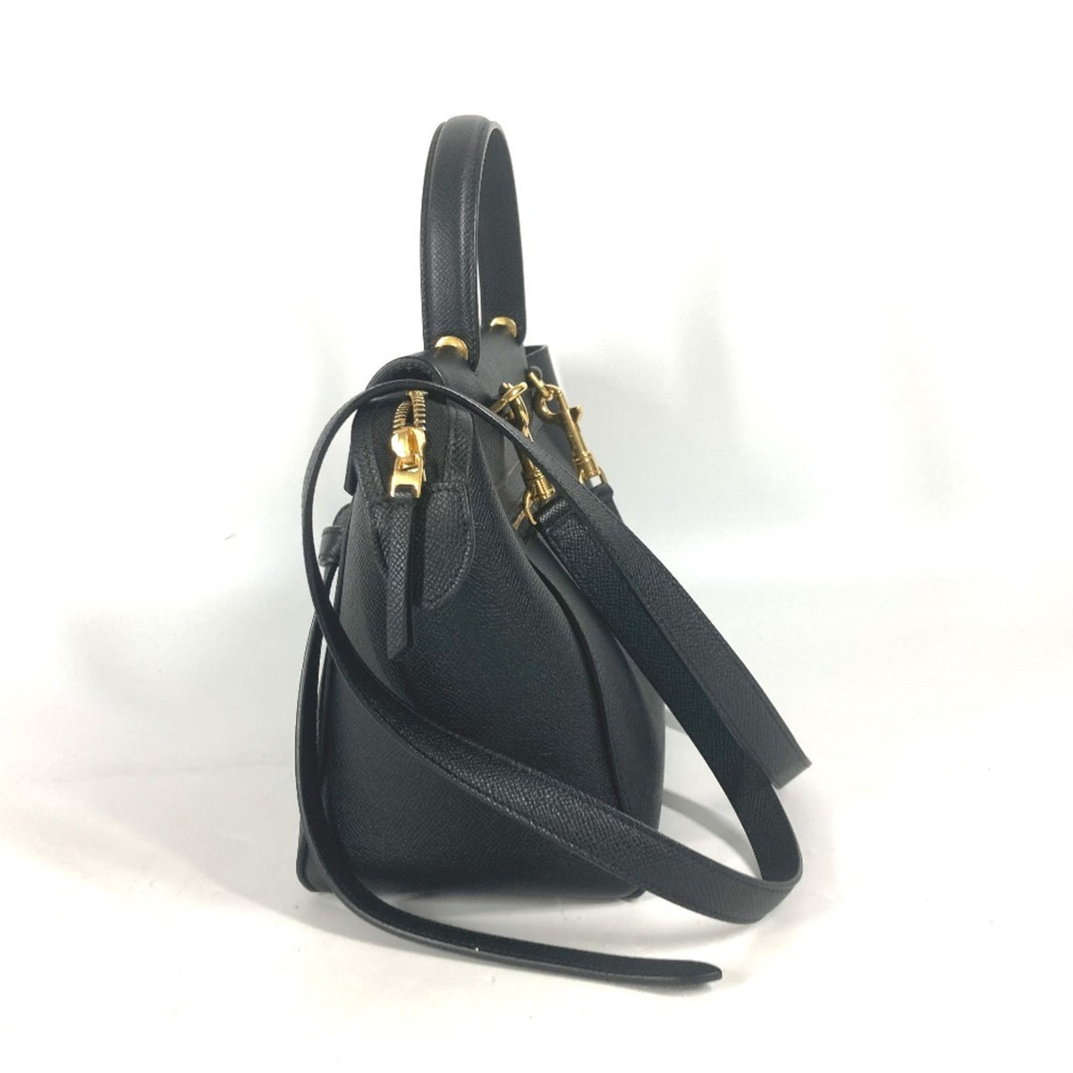 Celine Black Leather Handbag Shoulder Bag (Pre-Owned)