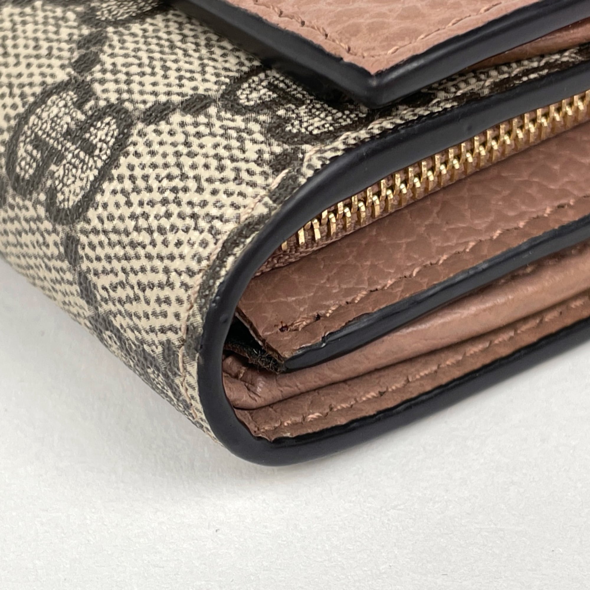 Gucci Beige Gg Supreme Leather Wallet (Bi-Fold) (Pre-Owned)