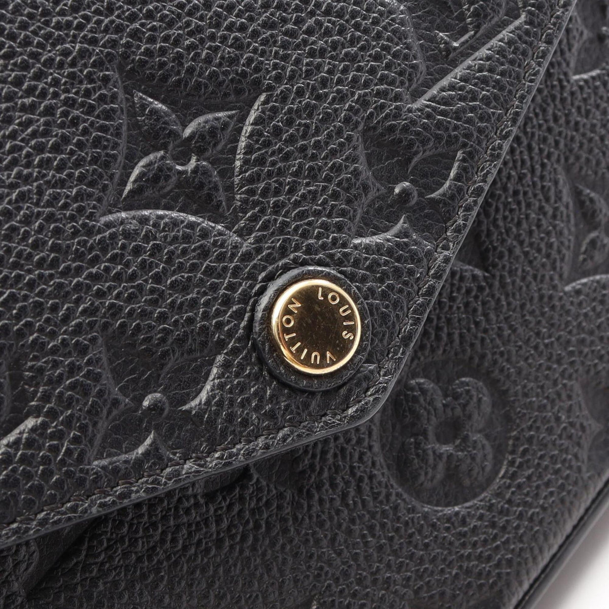 Louis Vuitton Black Noir Monogram Empreinte Handbag Pochette Pouch Shoulder Bag (Pre-Owned)