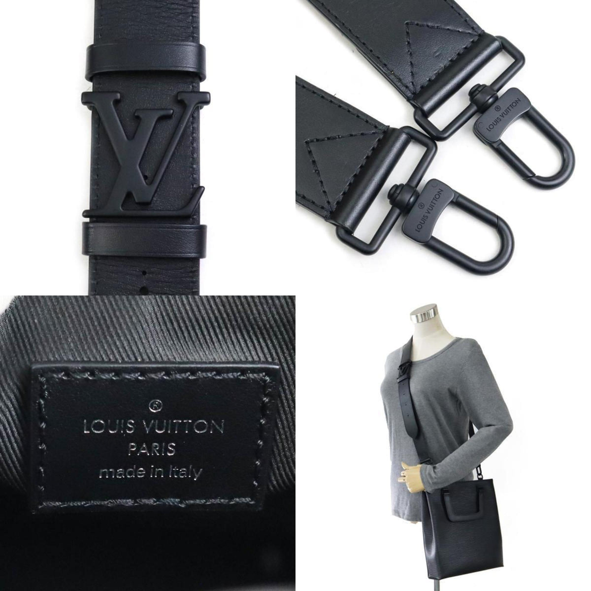 Louis Vuitton Noir Epi Leather Handbag Shoulder Bag (Pre-Owned)
