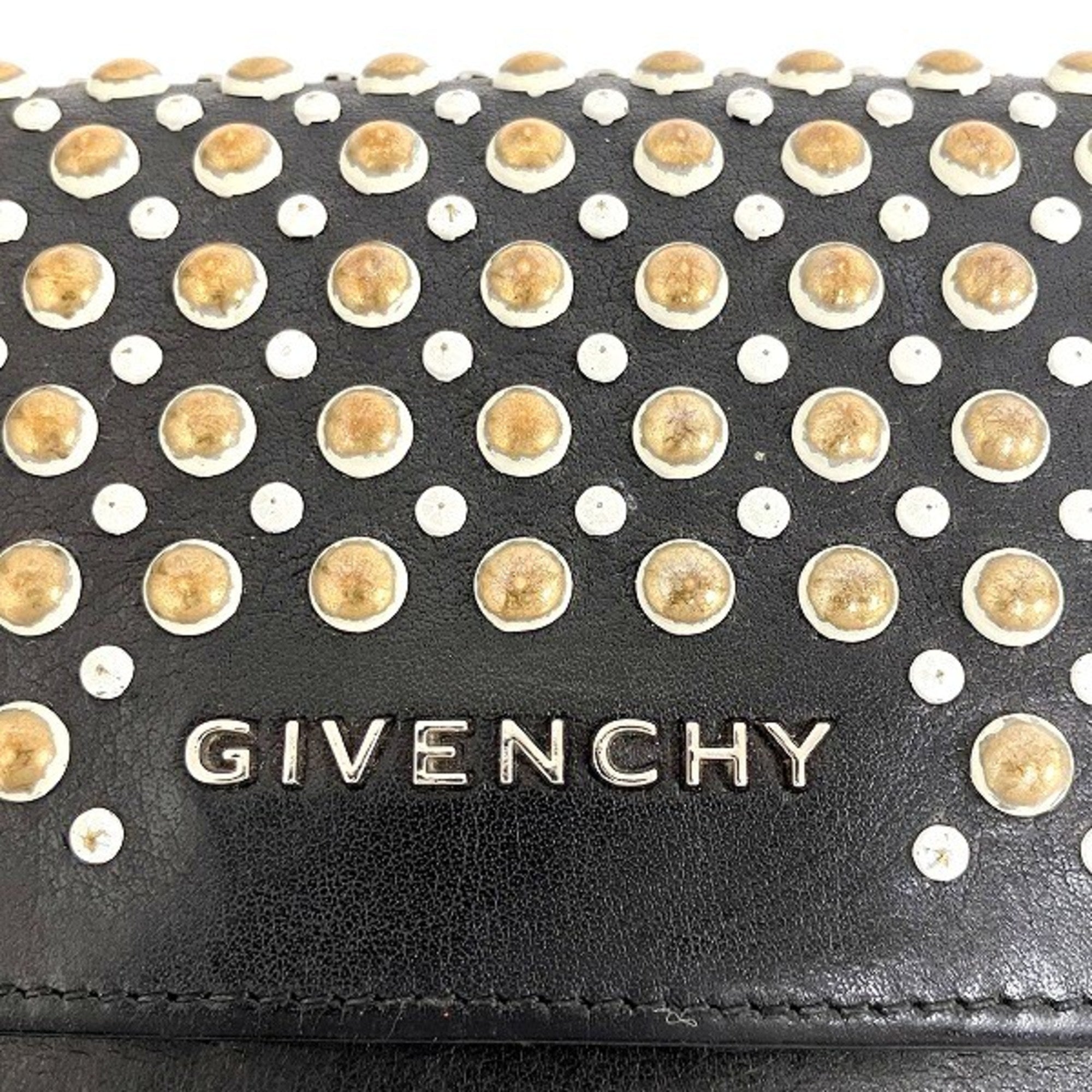 Givenchy Black Leather Long Wallet (Bi-Fold) (Pre-Owned)