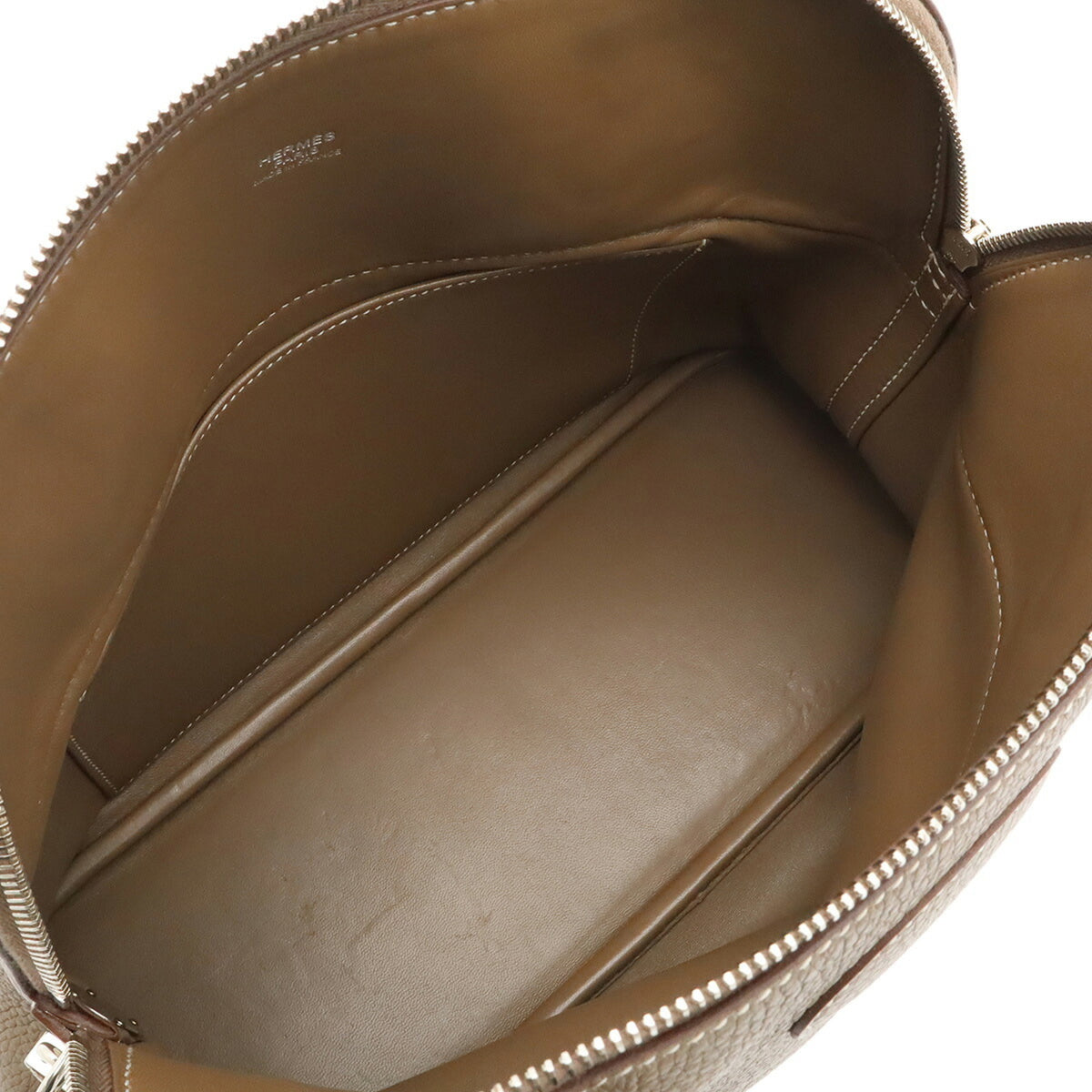 Hermes Etoupe Gray Taurillon Clemence Leather Handbag Shoulder Bag (Pre-Owned)