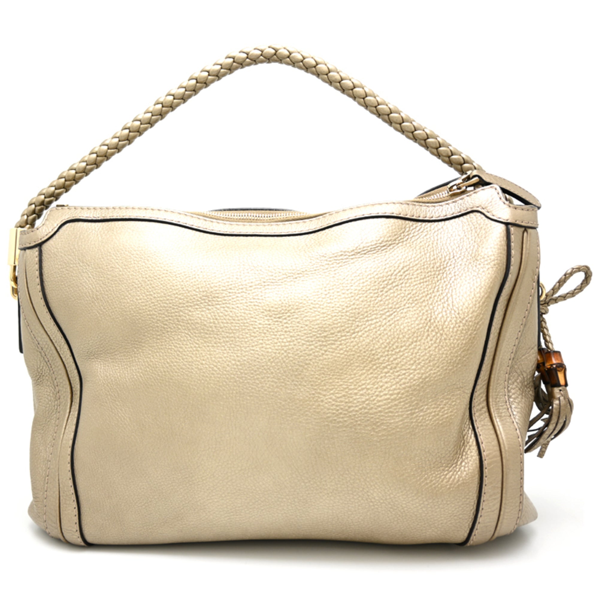 Gucci Gold Leather Shoulder Bag (Pre-Owned)