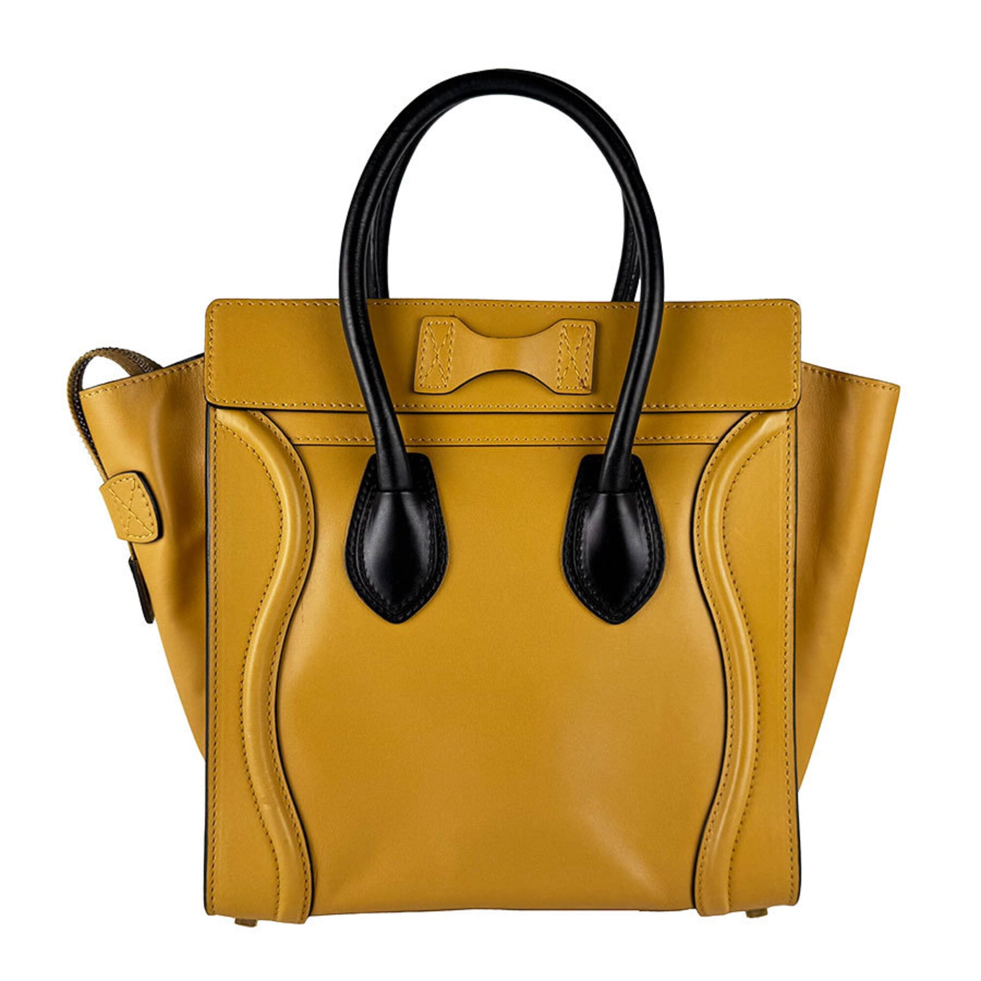 Celine Black Yellow Leather Handbag (Pre-Owned)