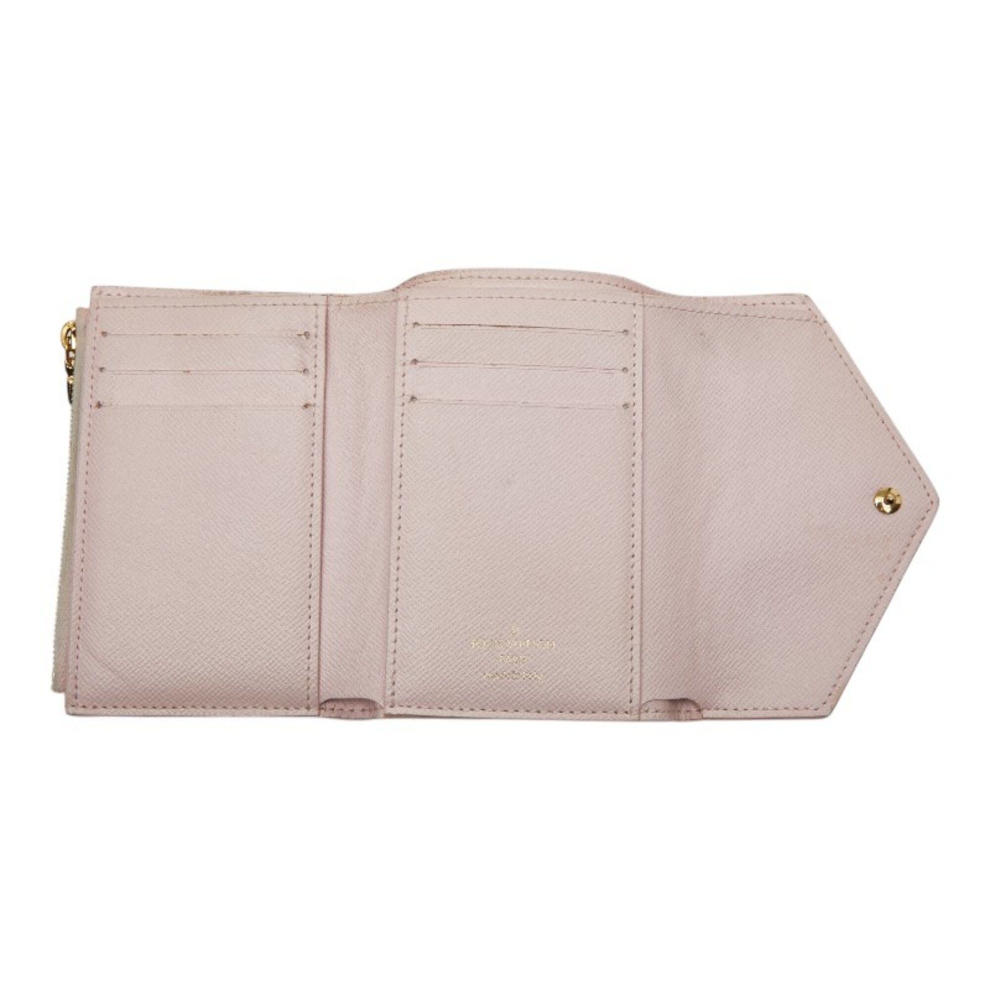 Louis Vuitton Monogram Pink Rose Clair Pvc Leather Wallet (Tri-Fold) (Pre-Owned)