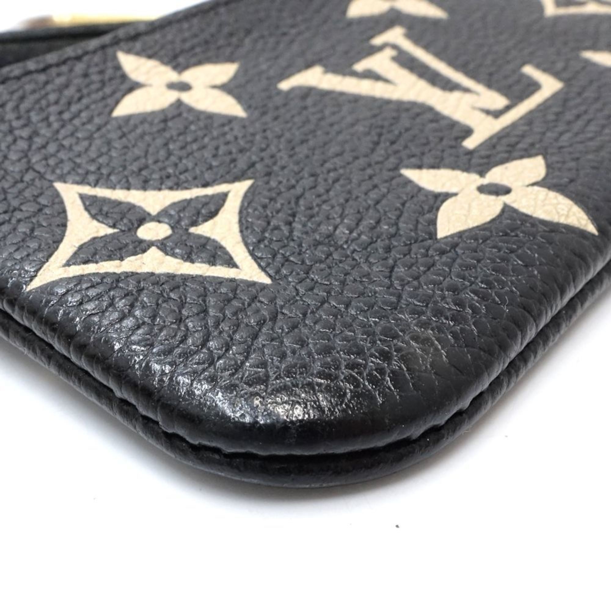 Louis Vuitton Monogram Empreinte Beige Black Leather Coin Purse/Coin Case (Pre-Owned)