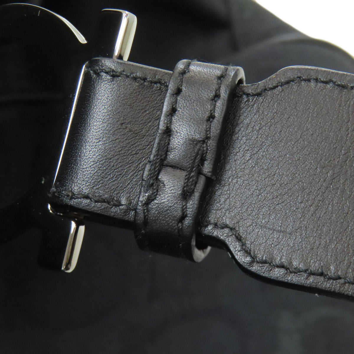 Salvatore Ferragamo Black Canvas Boston Bag (Pre-Owned)