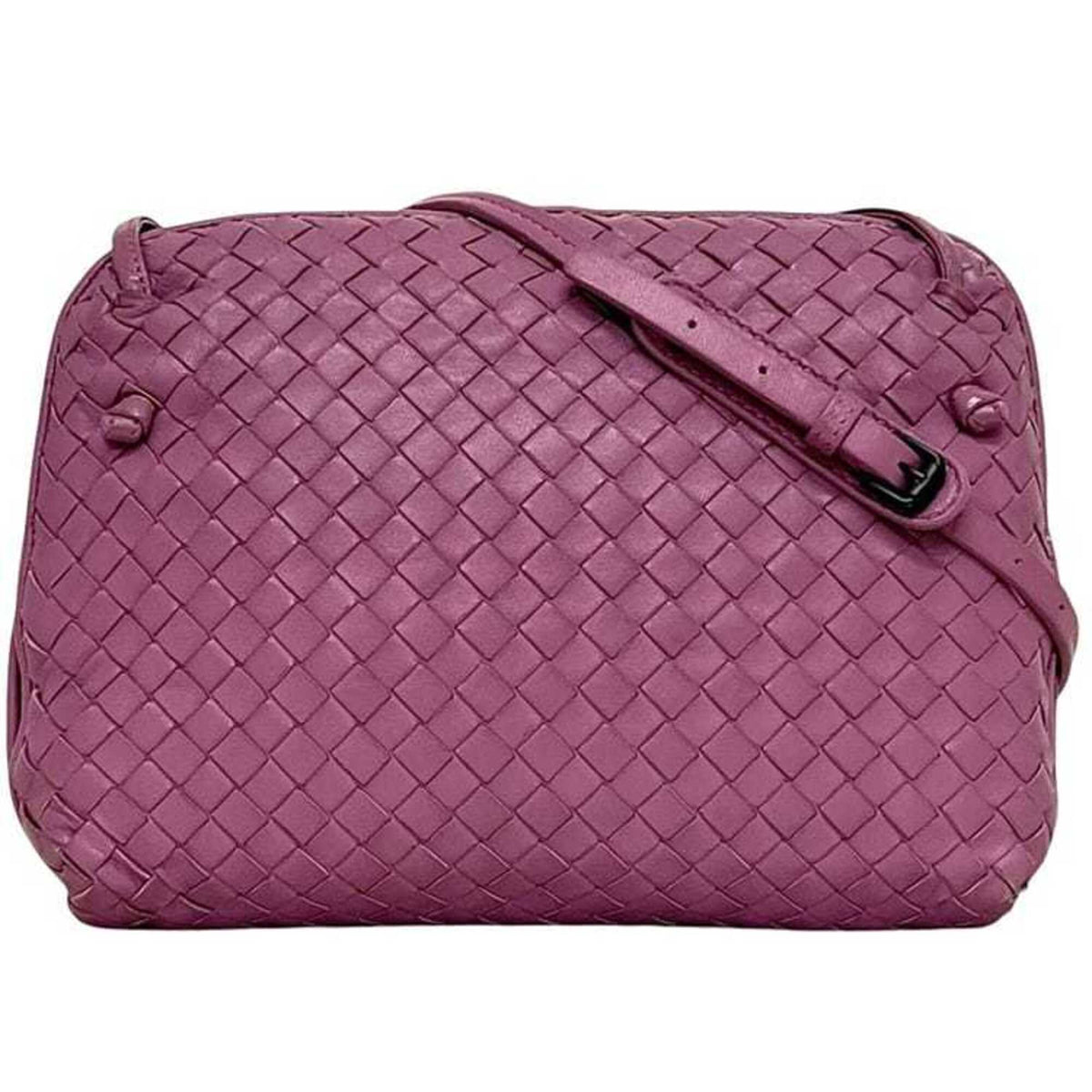 Bottega Veneta Pink Purple Intrecciato Shoulder Bag (Pre-Owned)