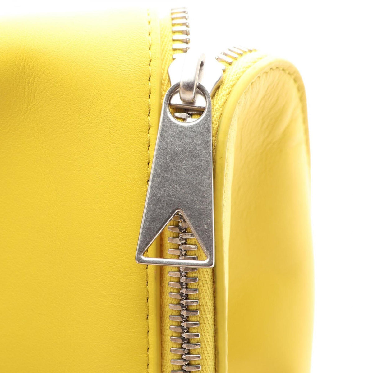 Bottega Veneta Yellow Leather Clutch Bag Handbag (Pre-Owned)