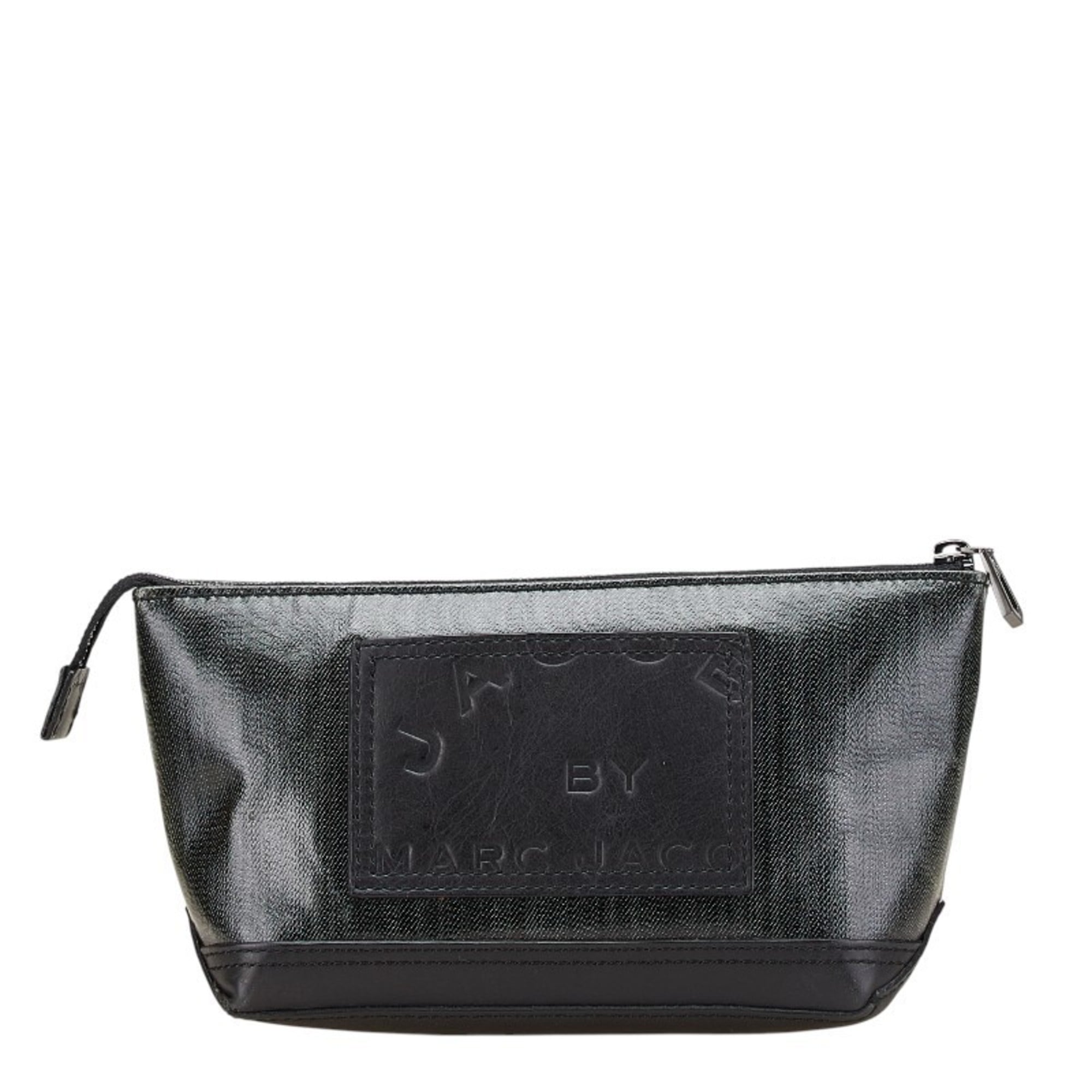 Marc Jacobs Black Khaki Pvc Leather Pouch (Pre-Owned)