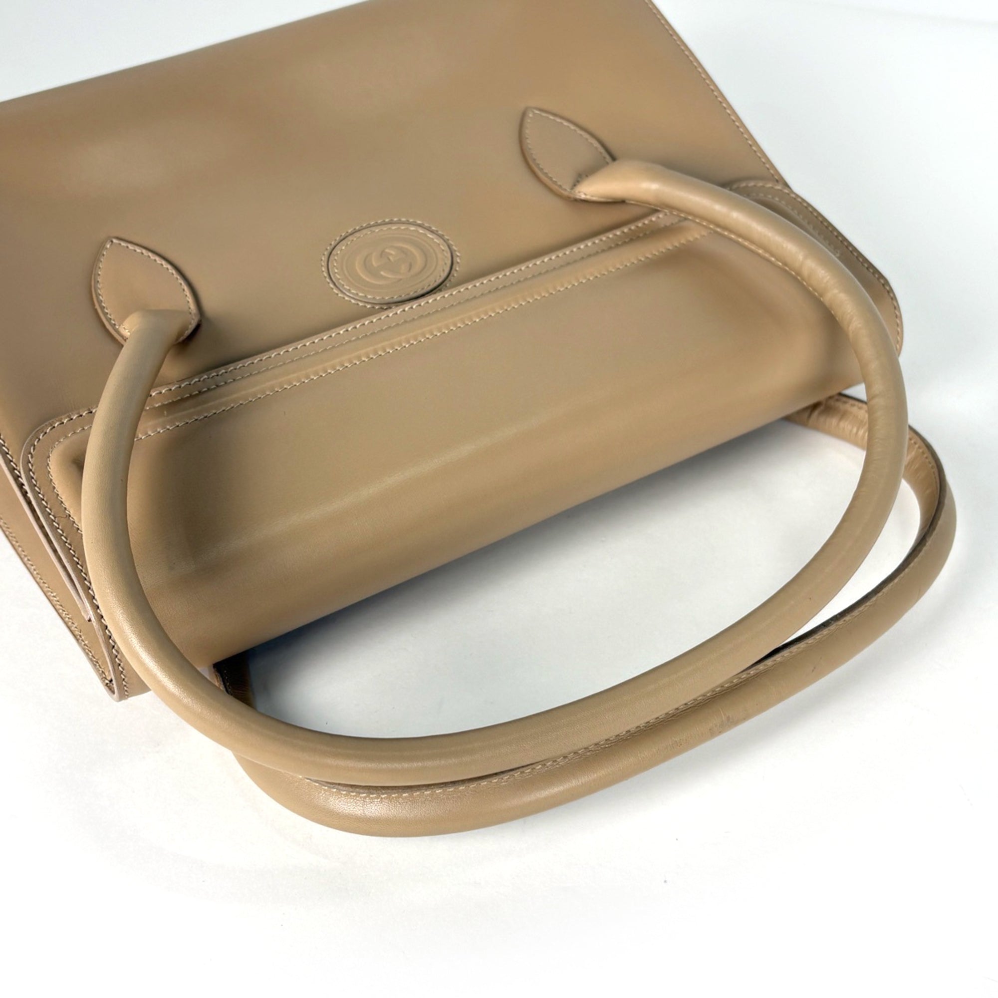 Gucci Beige Leather Handbag (Pre-Owned)