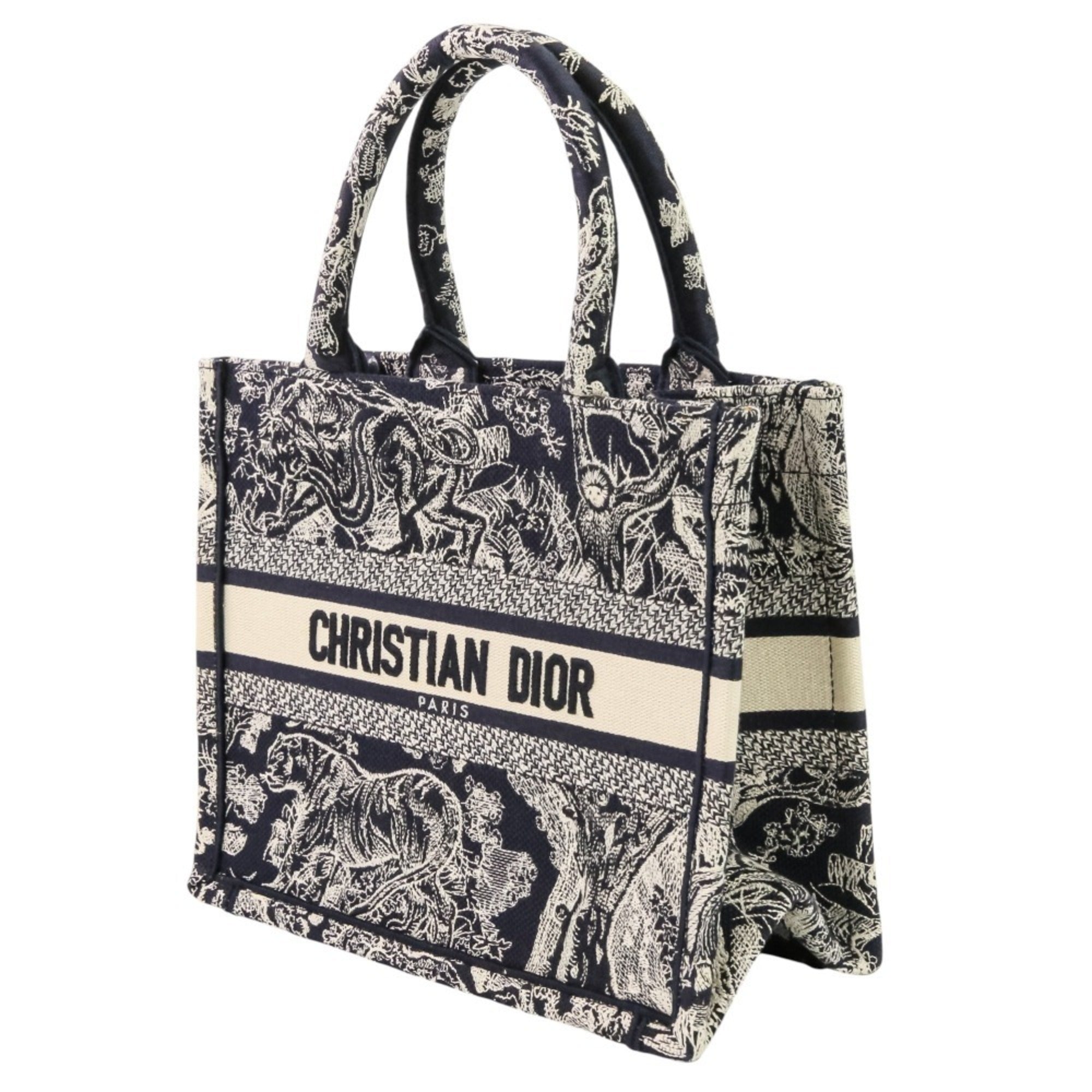 Christian Dior Navy Canvas Handbag (Pre-Owned)
