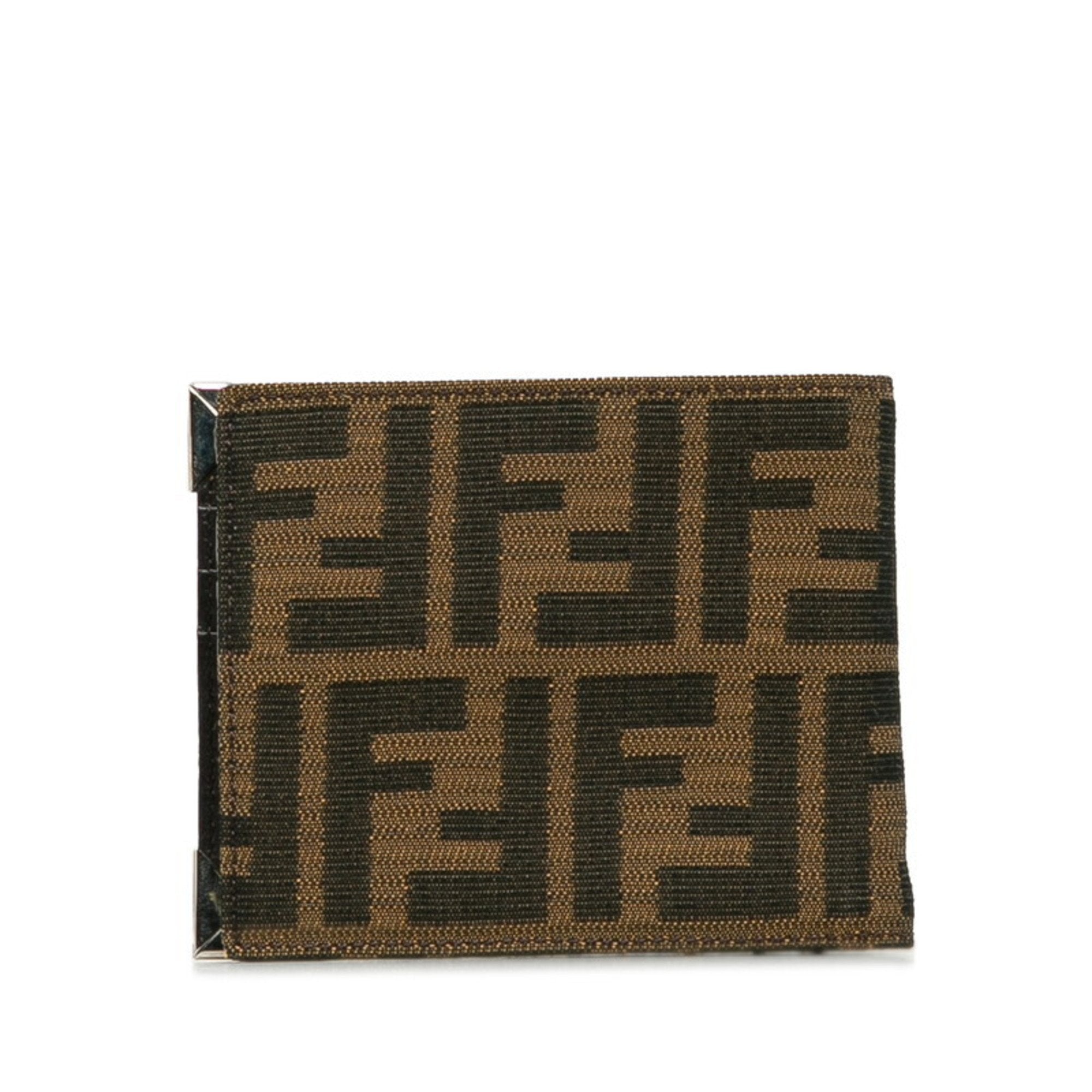 Fendi Brown Canvas Bill Wallet (Bi-Fold) (Pre-Owned)