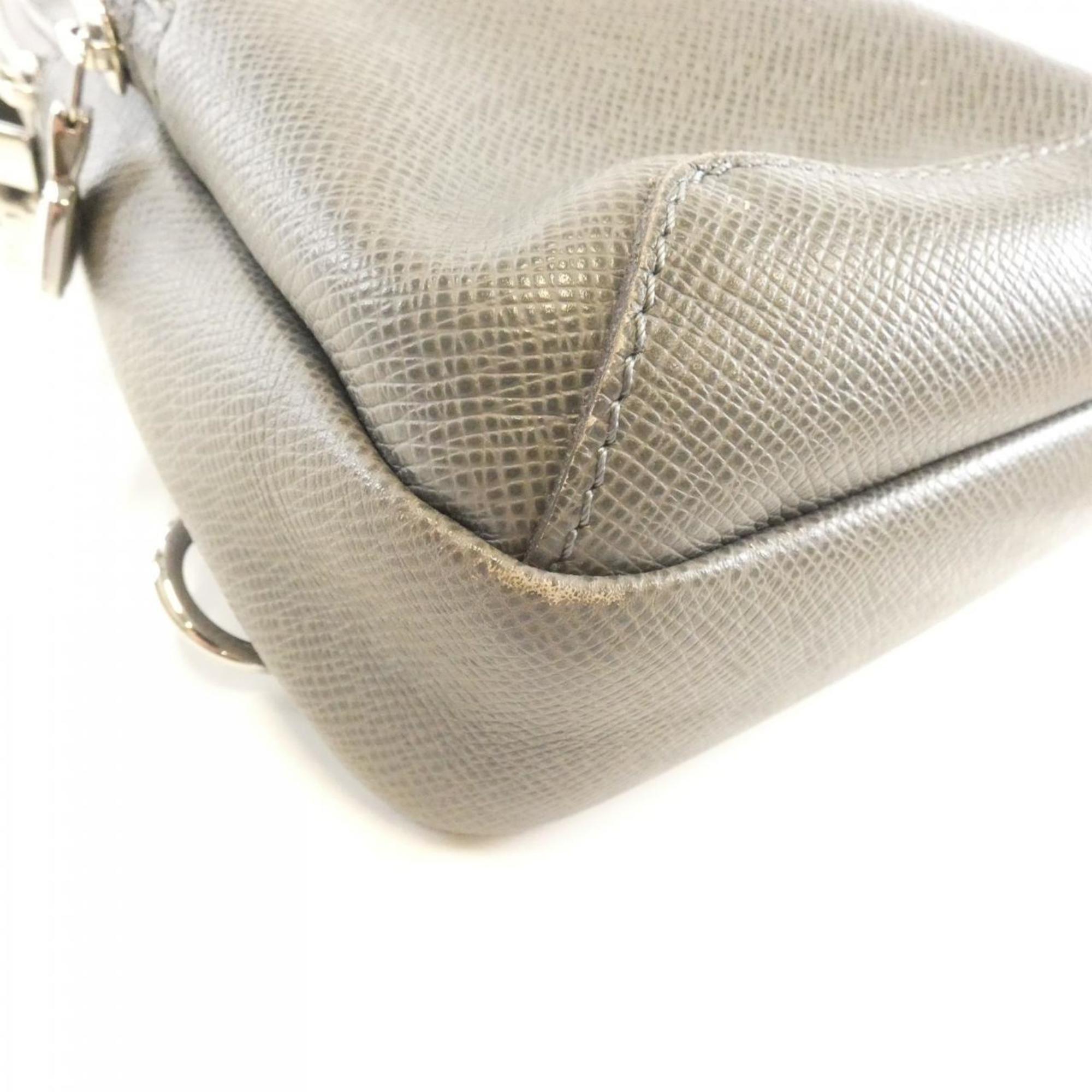 Louis Vuitton Gris Leather Shoulder Bag (Pre-Owned)