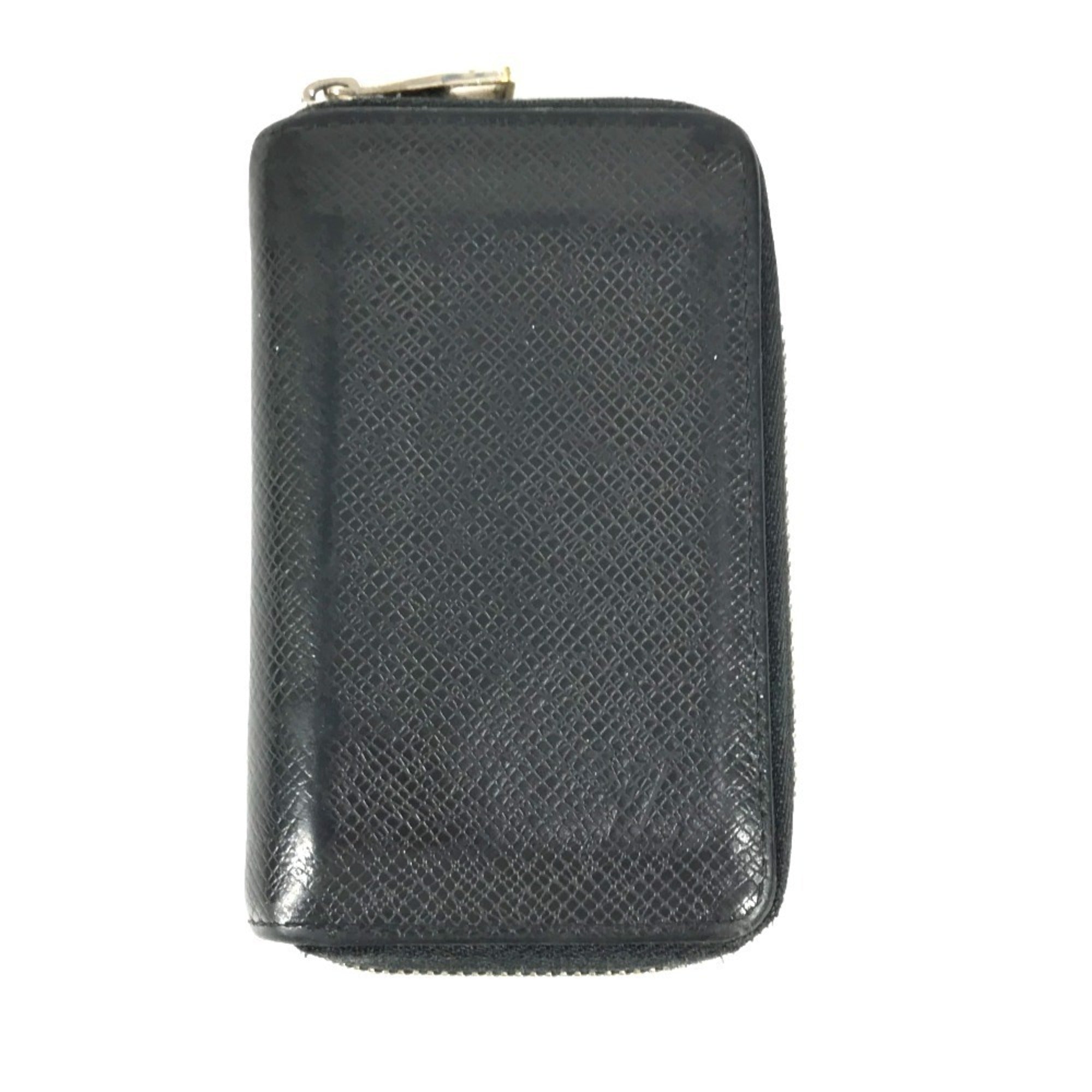 Louis Vuitton Taiga Ardoise Black Taiga Leather Coin Purse/Coin Case (Pre-Owned)
