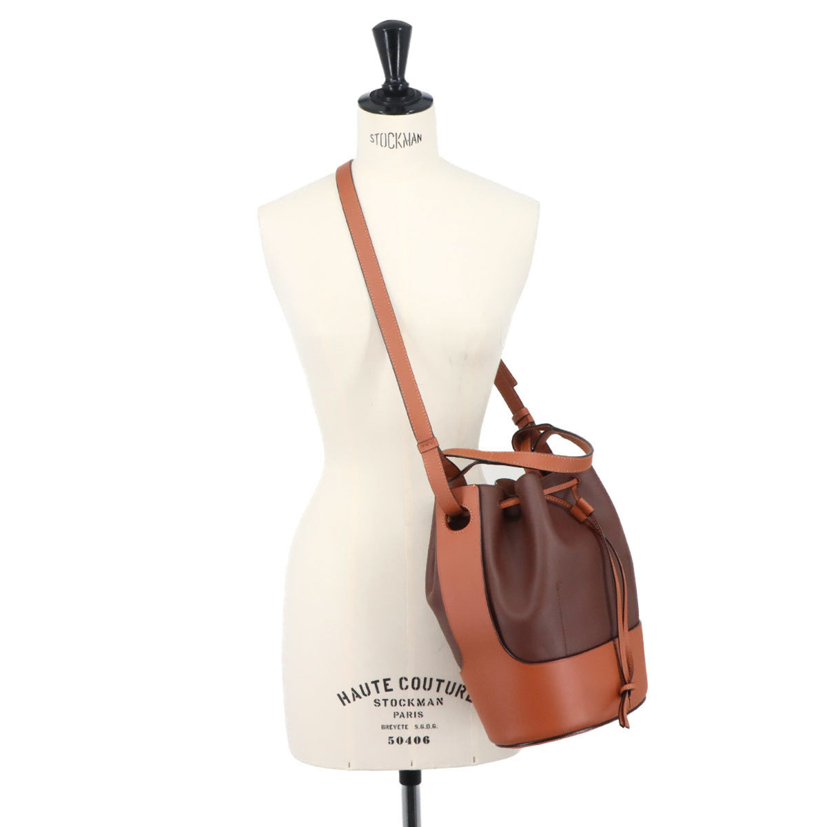 Loewe Brown Leather Handbag Shoulder Bag (Pre-Owned)
