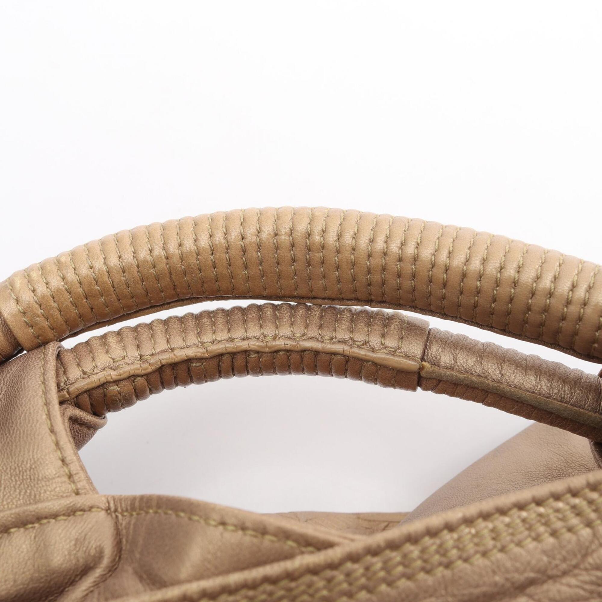 Loewe Gold Leather Handbag (Pre-Owned)