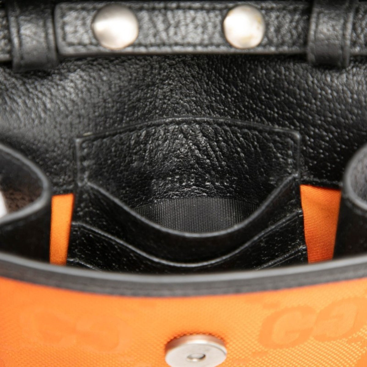 Gucci Orange Nylon Leather Shoulder Bag (Pre-Owned)