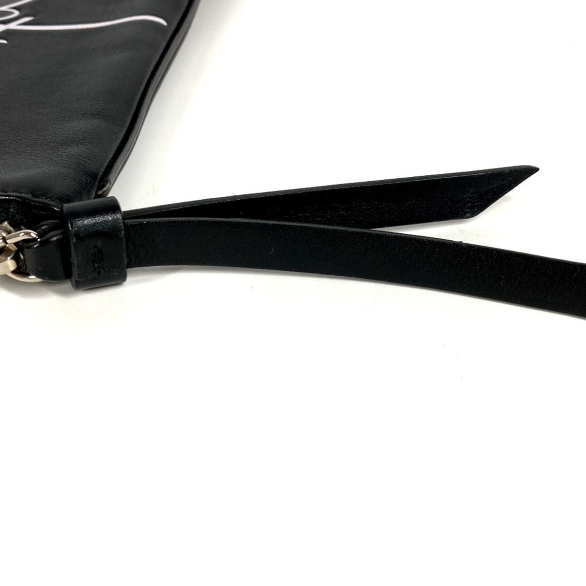 Christian Dior Black Leather Clutch Bag Pouch (Pre-Owned)