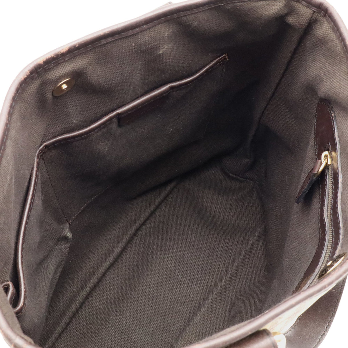 Burberry Beige Black Bordeaux Dark Brown Coated Canvas Leather Handbag Shoulder Bag Tote Bag (Pre-Owned)