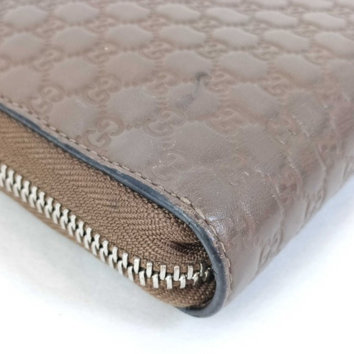 Gucci Brown Leather Coin Purse/Coin Case (Pre-Owned)