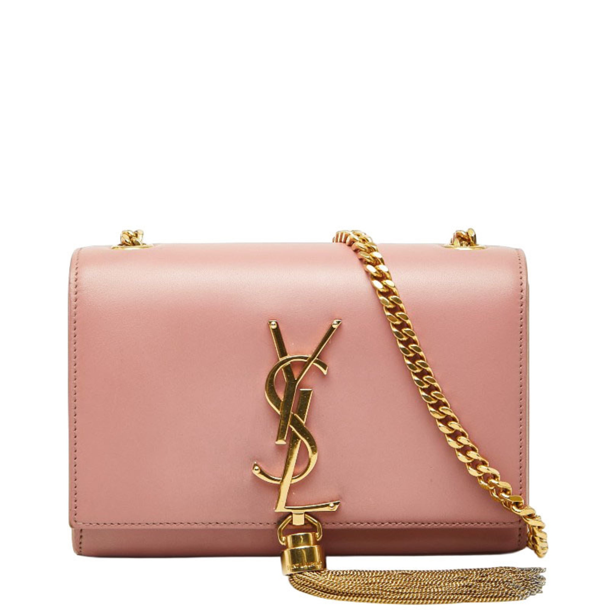 Saint Laurent Pink Leather Shoulder Bag (Pre-Owned)