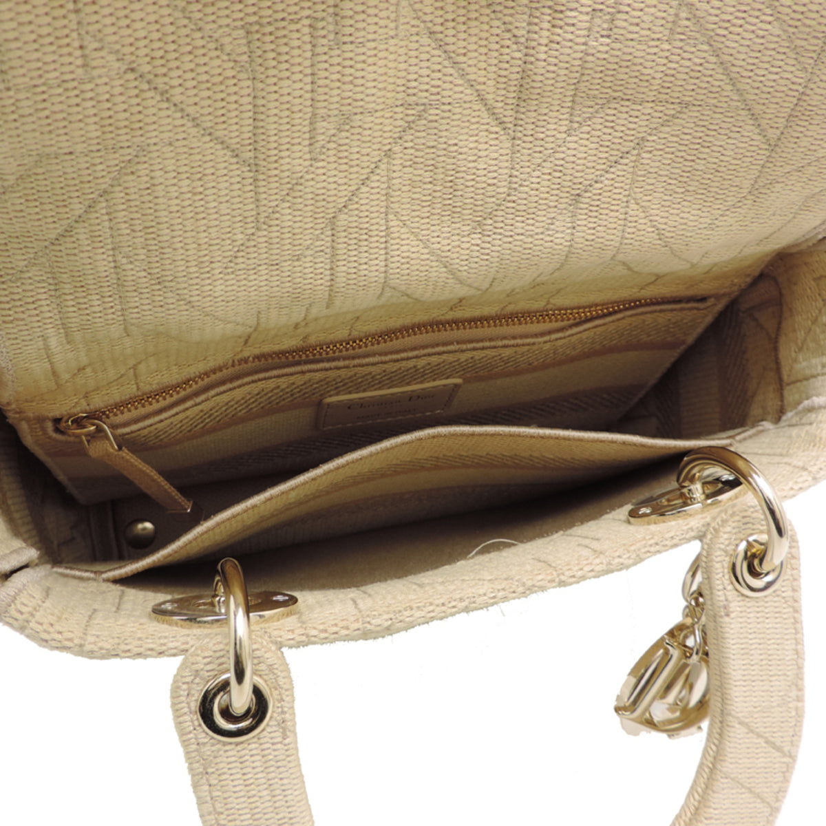 Christian Dior Beige Canvas Handbag (Pre-Owned)