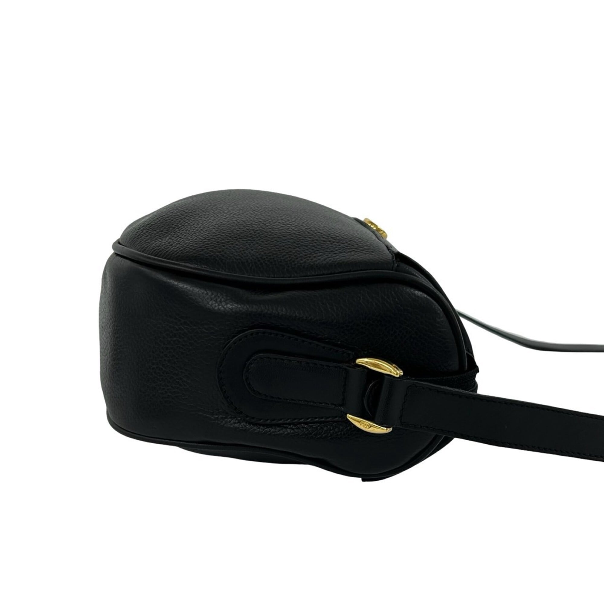 Gucci Black Leather Pochette Shoulder Bag (Pre-Owned)