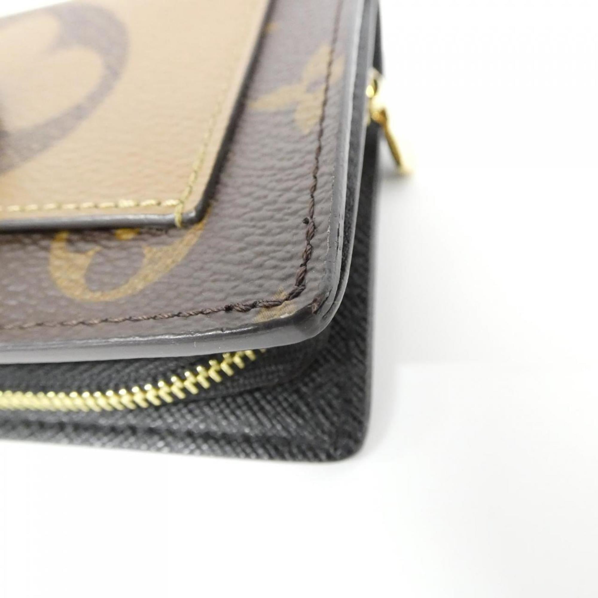 Louis Vuitton Monogram Reverse Marron Coated Canvas Wallet (Bi-Fold) (Pre-Owned)