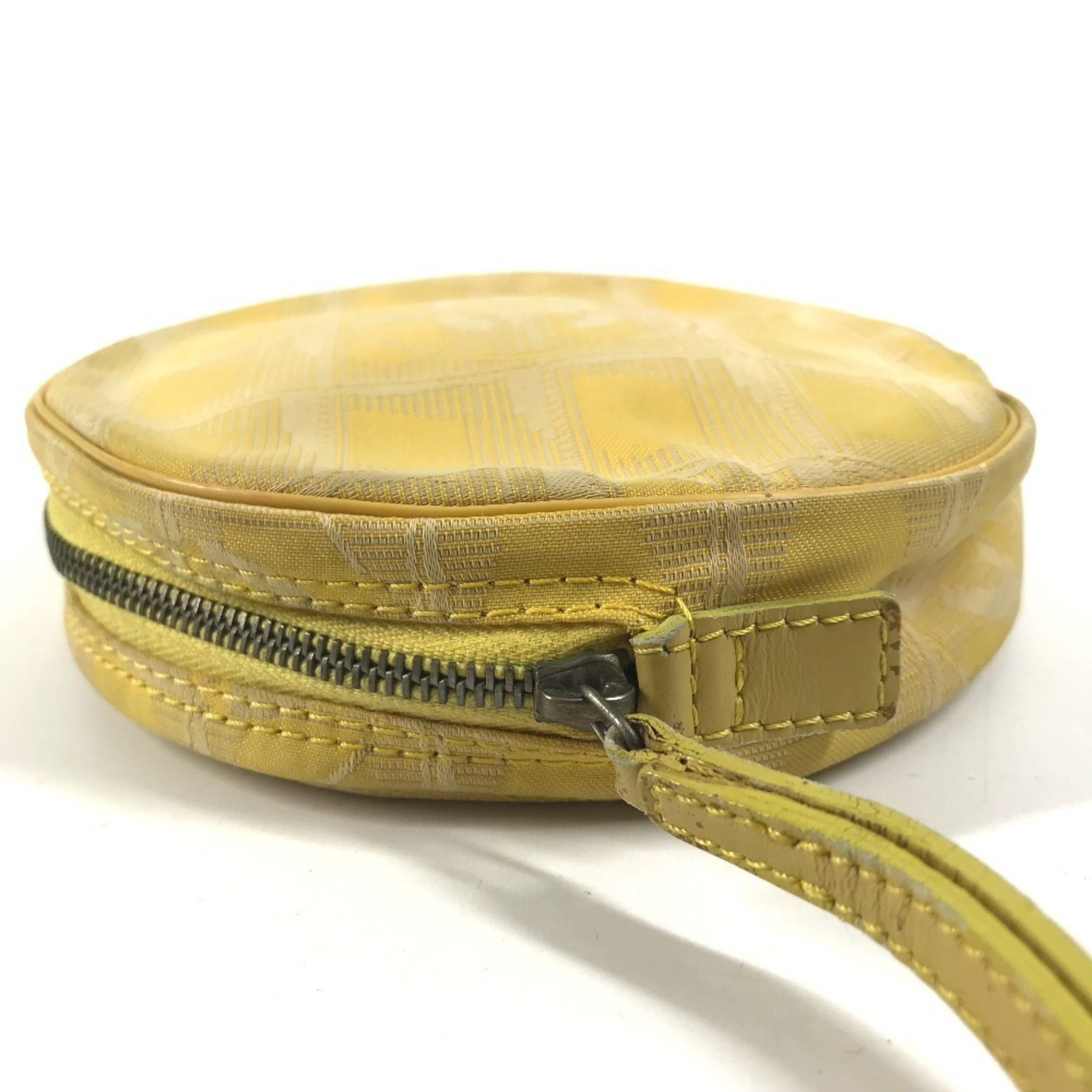 Chanel New Travel Line Yellow Nylon Pouch Wash Bag (Pre-Owned)