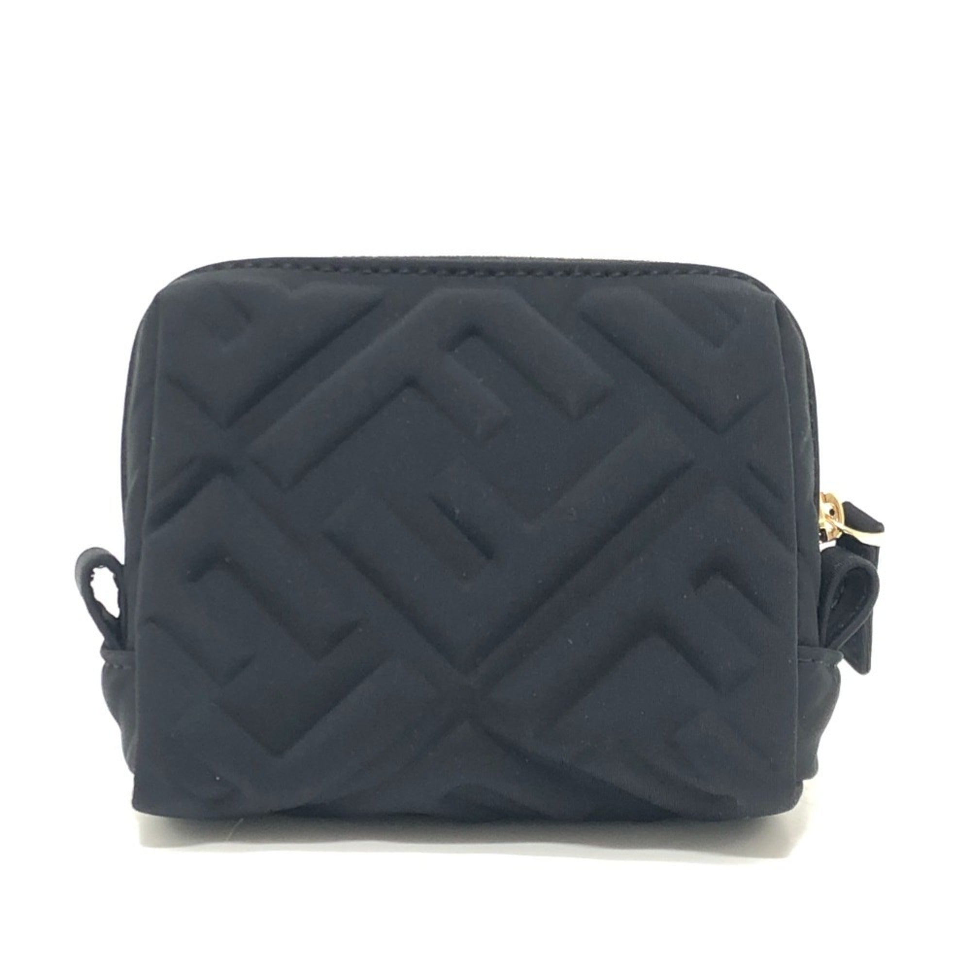 Fendi Zucca Black Canvas Pouch Wash Bag (Pre-Owned)