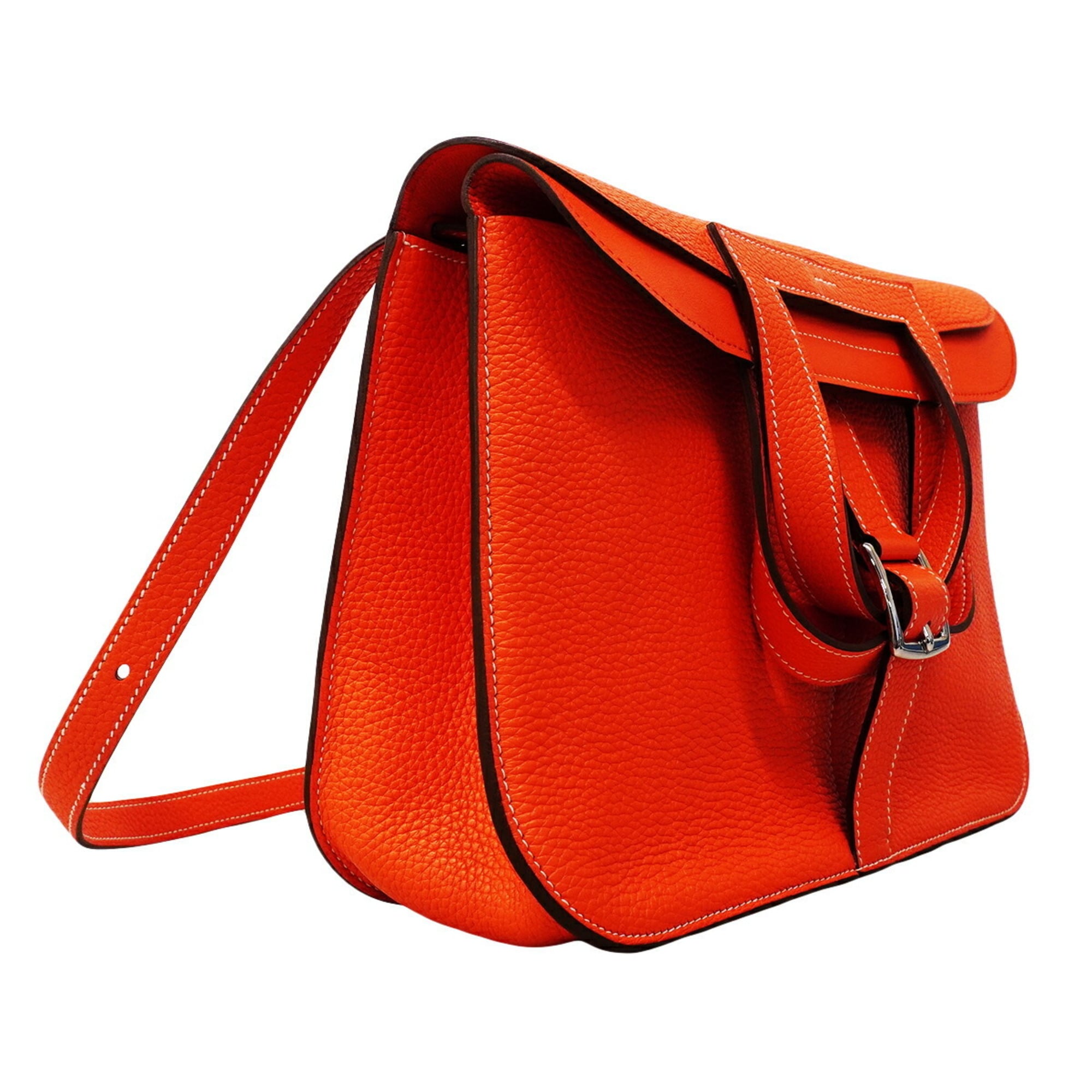 Hermes Capucine Taurillon Clemence Leather Handbag (Pre-Owned)