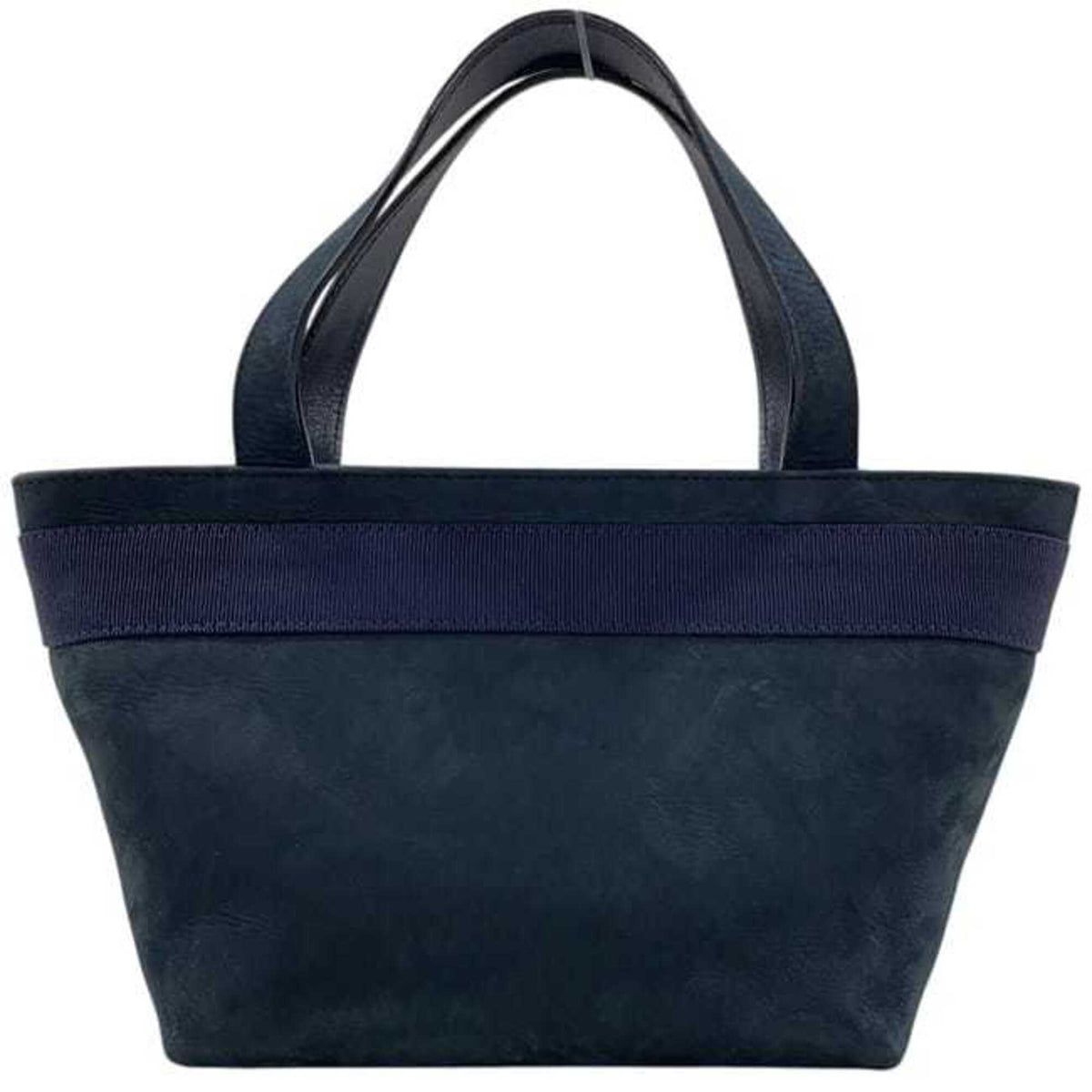 Salvatore Ferragamo Navy Suede Leather Handbag (Pre-Owned)