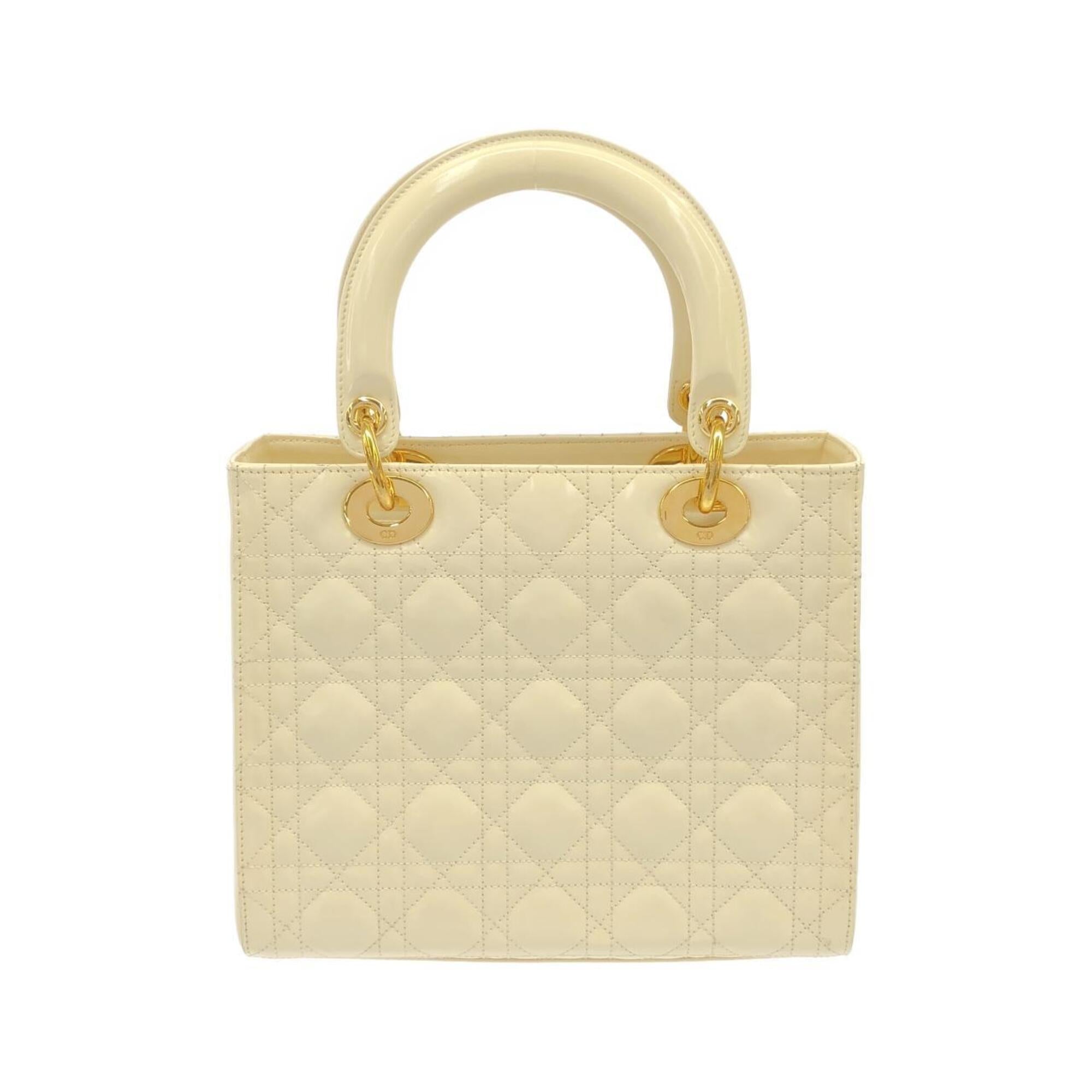 Christian Dior Lady Dior Gold Leather Handbag (Pre-Owned)