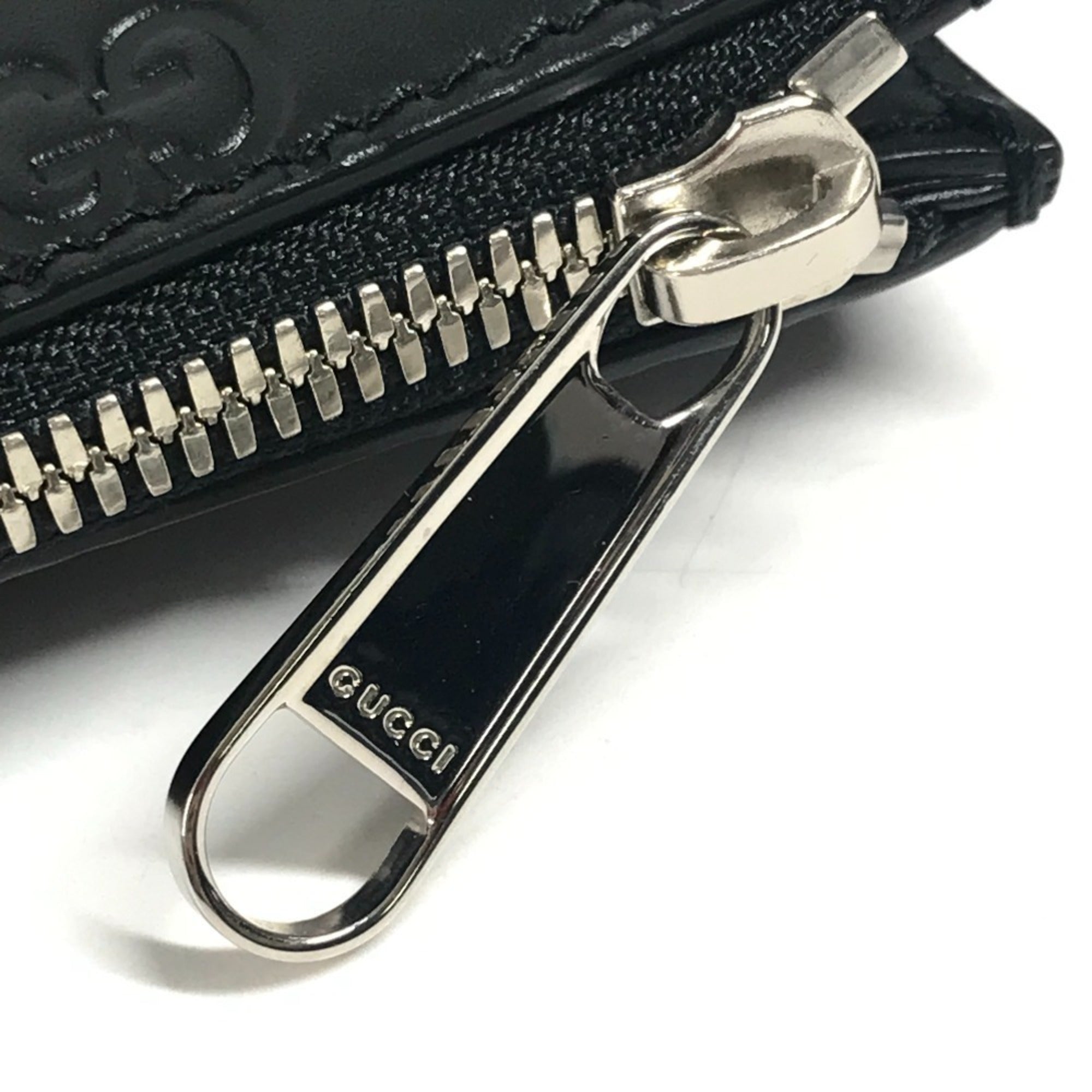 Gucci Black Leather Clutch Bag Shoulder Bag (Pre-Owned)