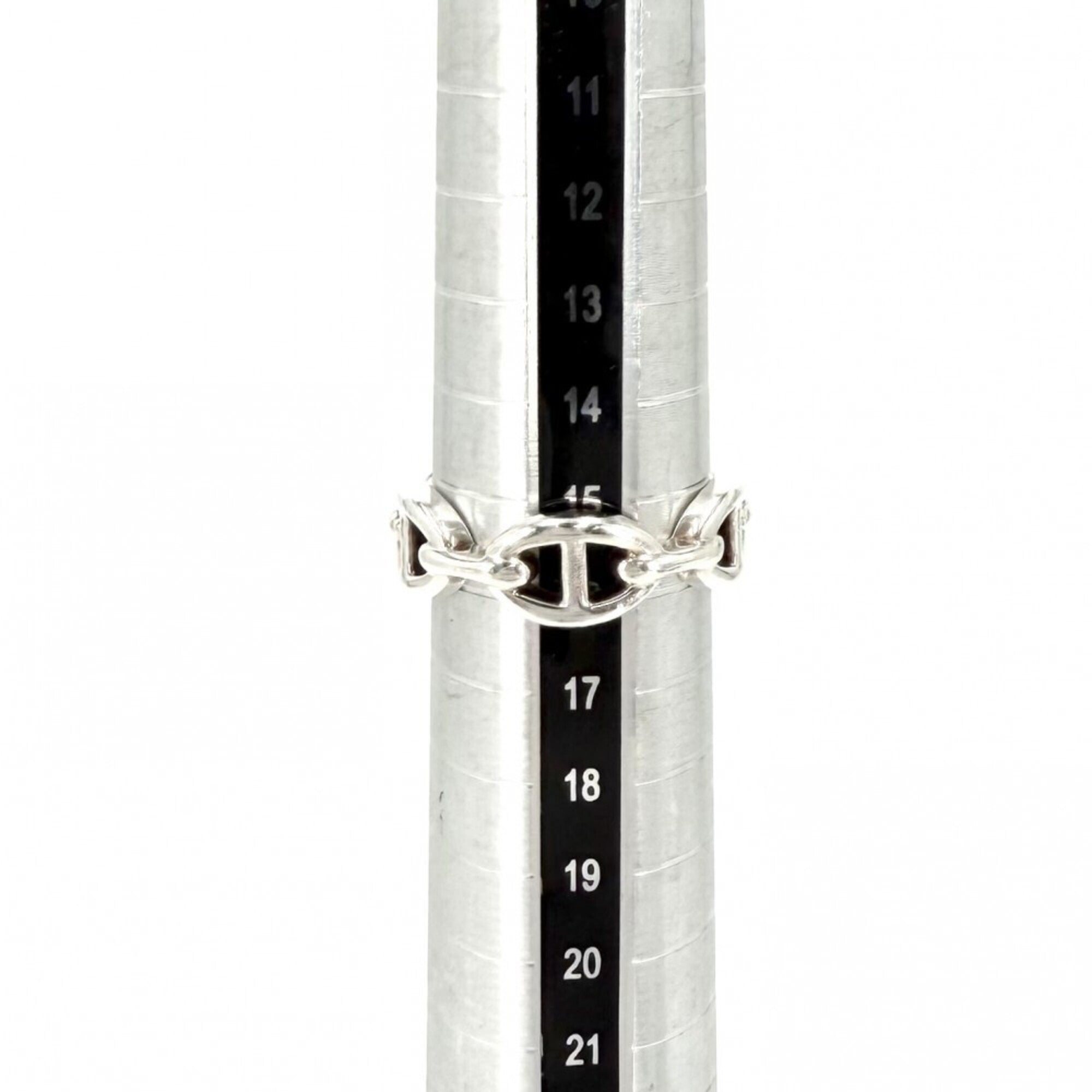 Hermes Silver 925 Band Ring (Pre-Owned)