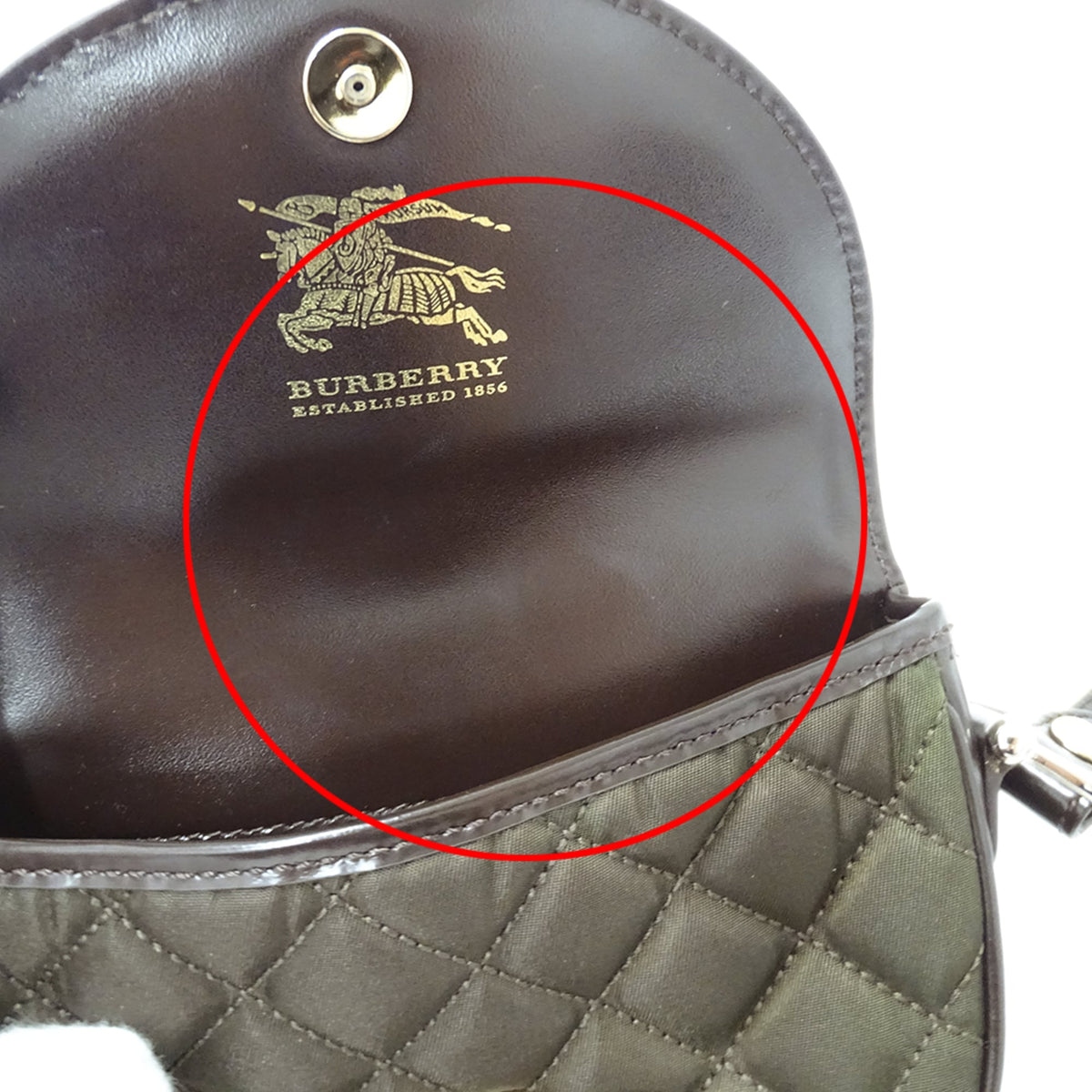 Burberry Khaki Brown Nylon Pochette Shoulder Bag (Pre-Owned)
